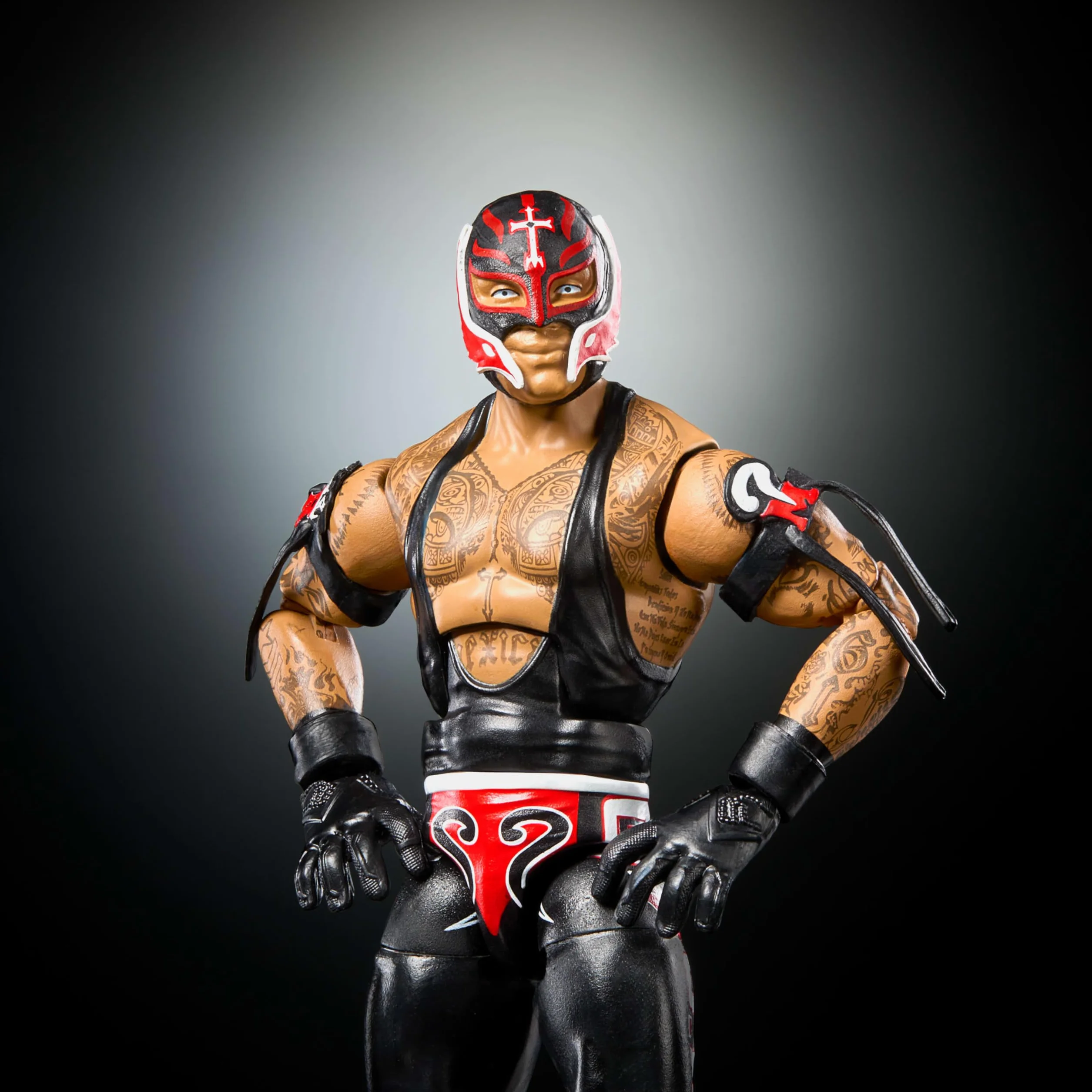 Mattel WWE Elite Collection Top Picks - Set di action figure e accessori, Rey Mysterio, 15,2 cm, da collezione, con mani intercambiabili, abbigliamento da ring e 25 punti di articolazione