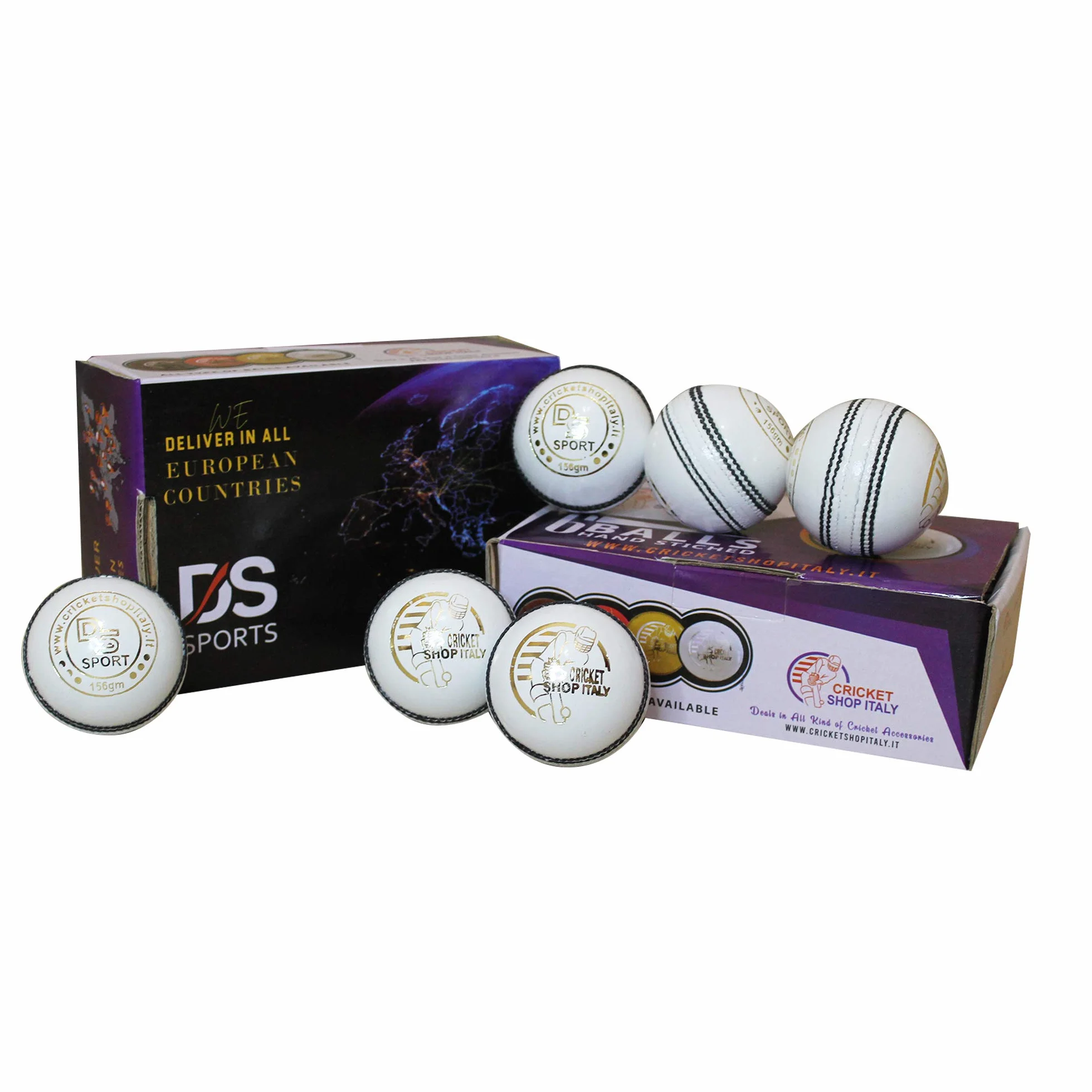 Cricket Ball White 6 Ball Pack