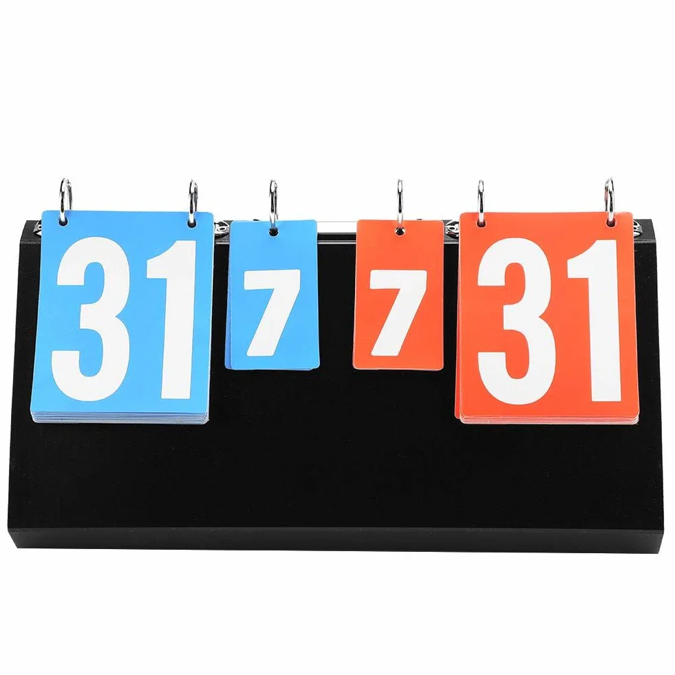 DEWIN Segnapunti, 6 Cifre Tabellone Segnapunti Tabellone Segnapunti Sportivo Segnapunti Portatile a 6 Cifre Tabellone Segnapunti Flip per Basket, Calcio, Badminton,Tennis