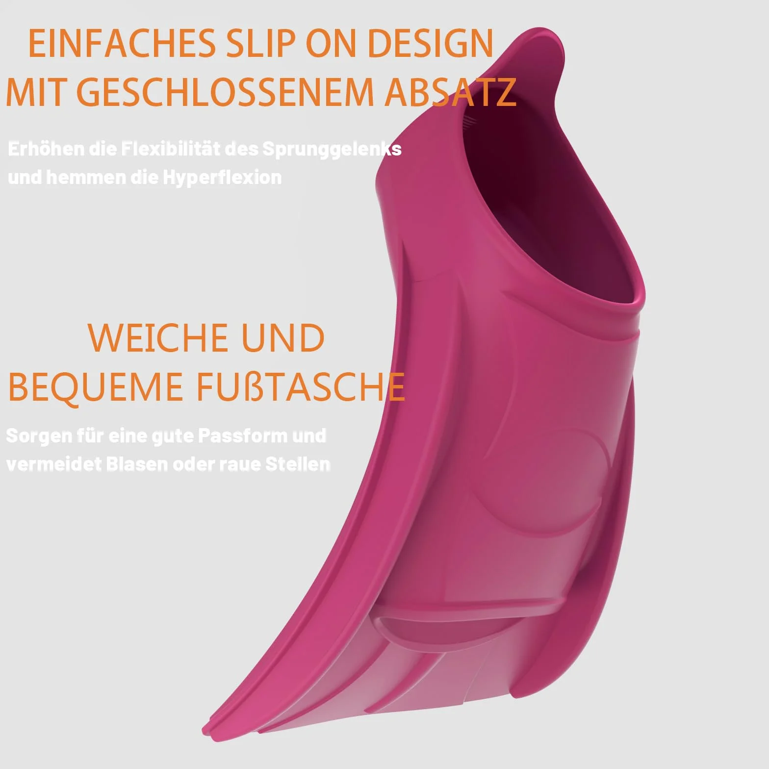 Pinne da nuoto in silicone per bambini e adulti, pinne corte