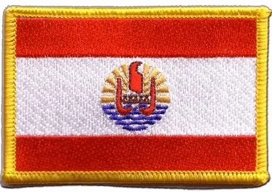Stemma ricamato bandiera patch Francia Polinesia francese – 8 x 6 cm.