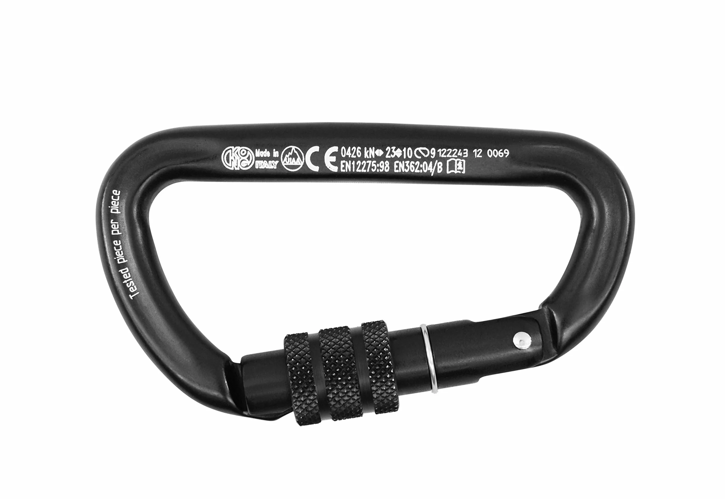 Kong Trapper Screw Sleeve Moschettone Arrampicata Alluminio Ghiera Vite Keylock Anti-Impiglio EN 12275/B EN 362/B Peso 85g
