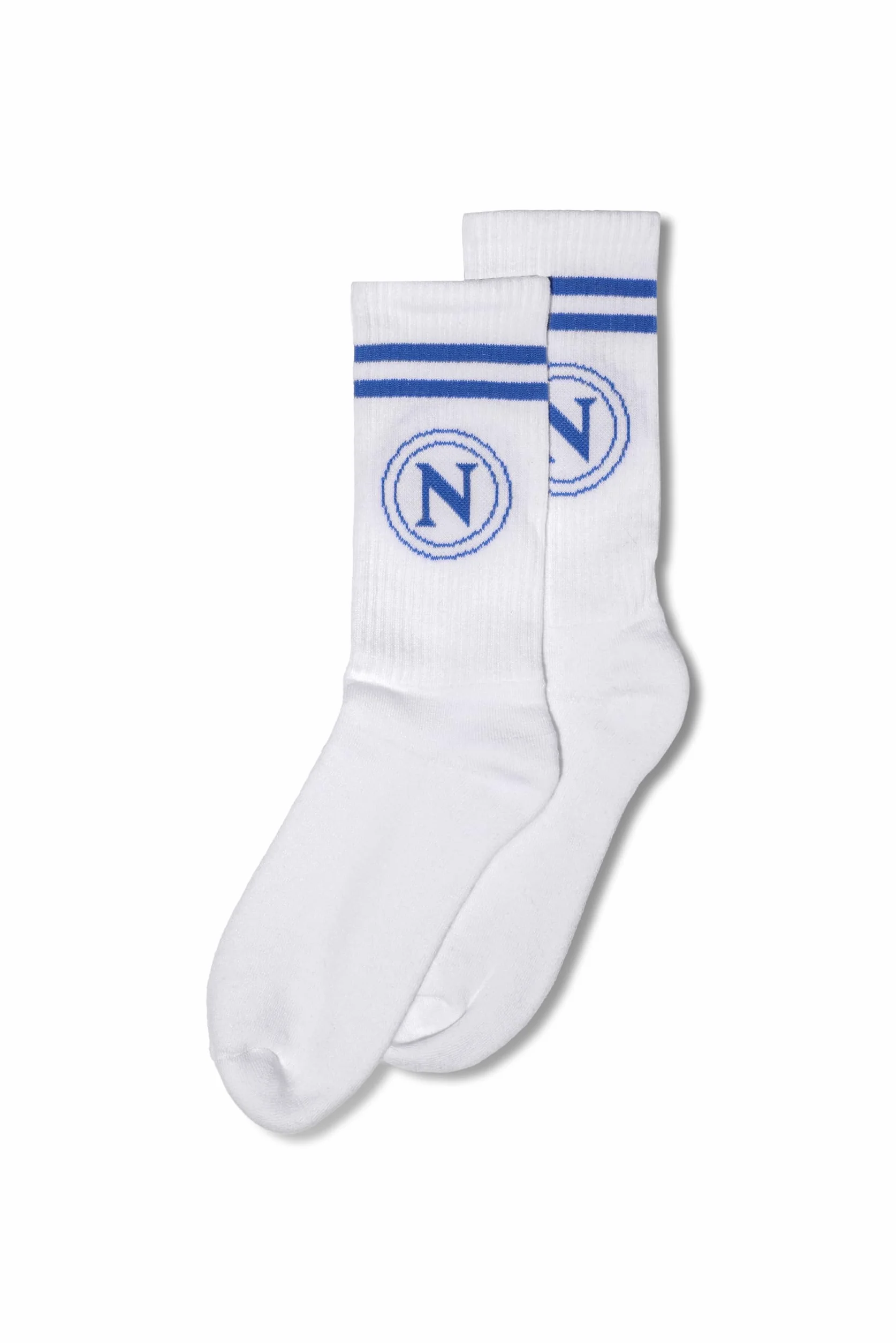 SSC Napoli Set 2 Paia Calze con Logo Taglia 35/38 Bianco Nero