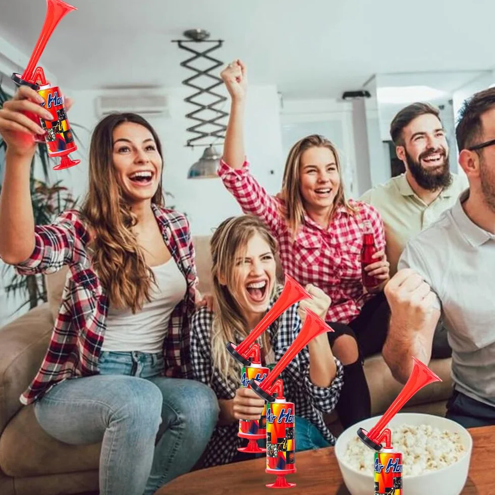 Cerioll Tromba da Stadio, Trombetta da Stadio Manuale, Air Horn per Partite di Calcio, Air Horns Signalhorn, per Partite di Calcio, Eventi Sportivi, Celebrazioni, Rosso