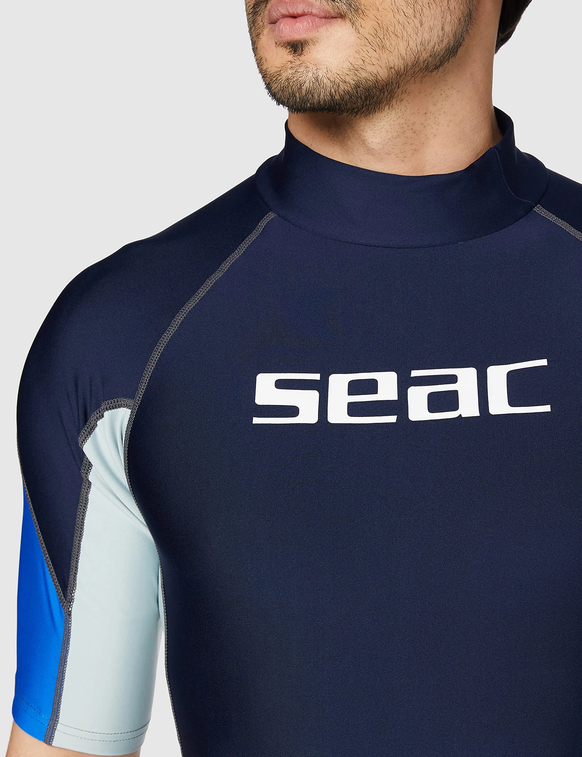 Seac RAA Short Evo Man, Maglia Protettiva Rash Guard per Snorkeling e Nuoto Anti UV