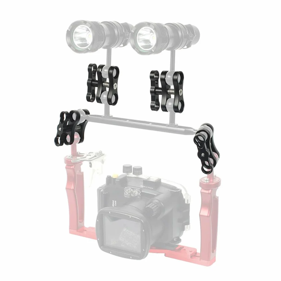 Morsetto per Luce Subacquea in Lega di Alluminio con Giunto sferico, 2 PCS