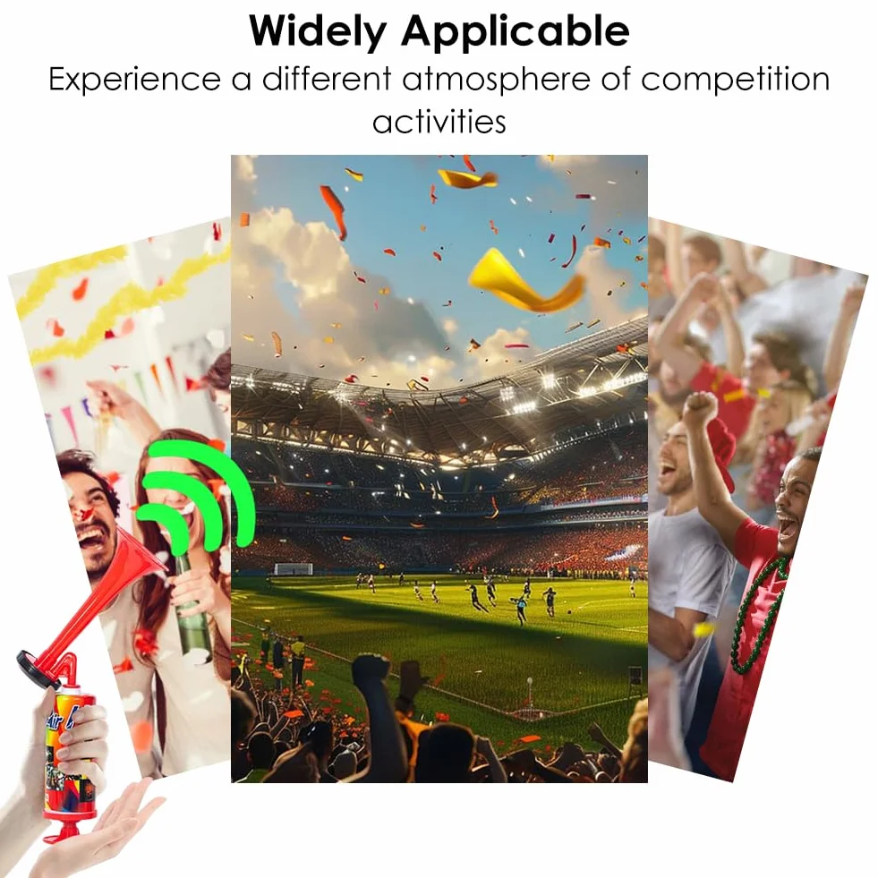 Cerioll Tromba da Stadio, Trombetta da Stadio Manuale, Air Horn per Partite di Calcio, Air Horns Signalhorn, per Partite di Calcio, Eventi Sportivi, Celebrazioni, Rosso