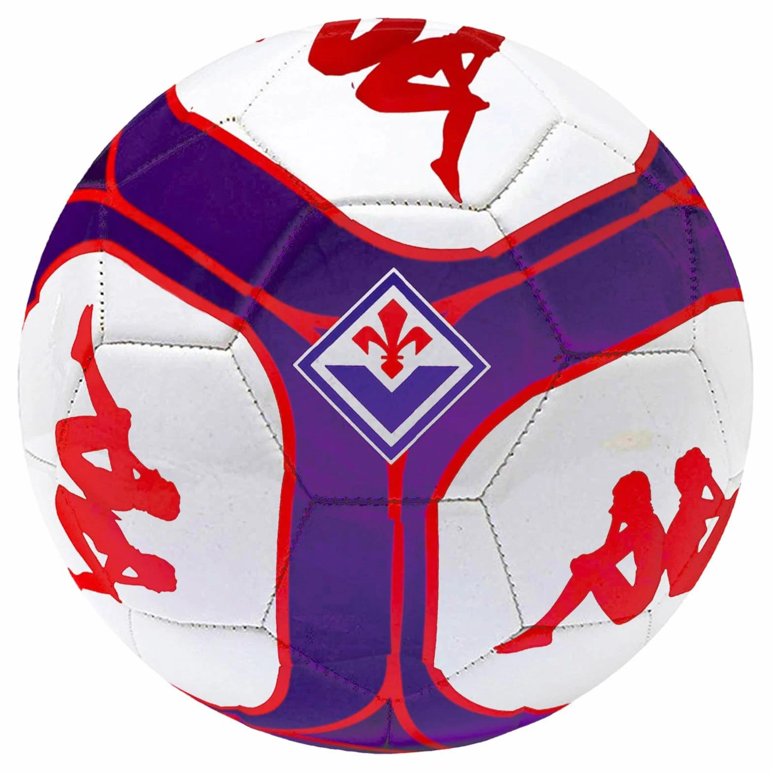 Kappa Pallone Fiorentina Palla Calcio Fiorentina Ufficiale. Modello Viola con Logo Rosso. (Misura 5 - Pallone Grande)