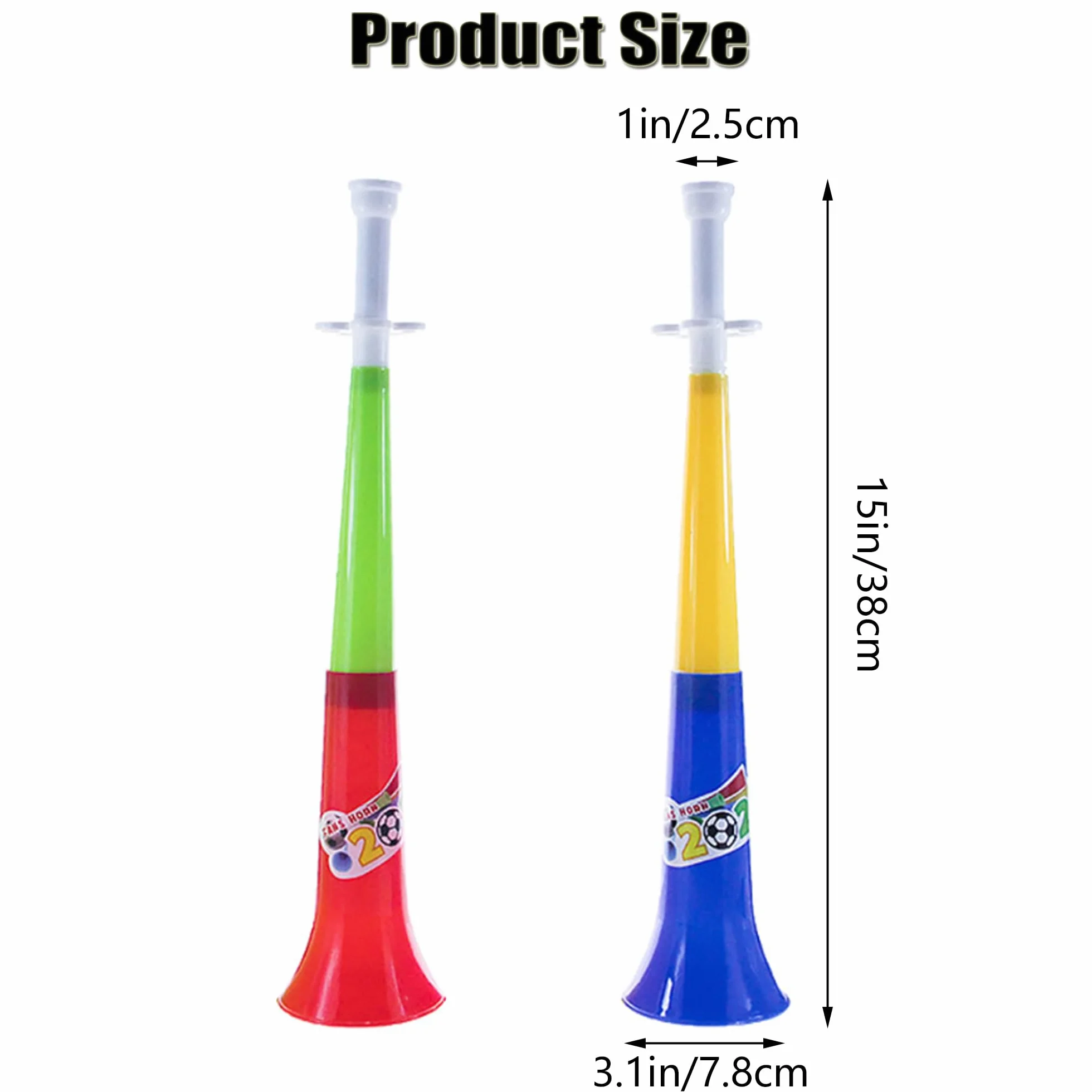 Vuvuzela Horn Molto Forte Tröte Clacson Plastica Fanfara Calcio 2 PCS