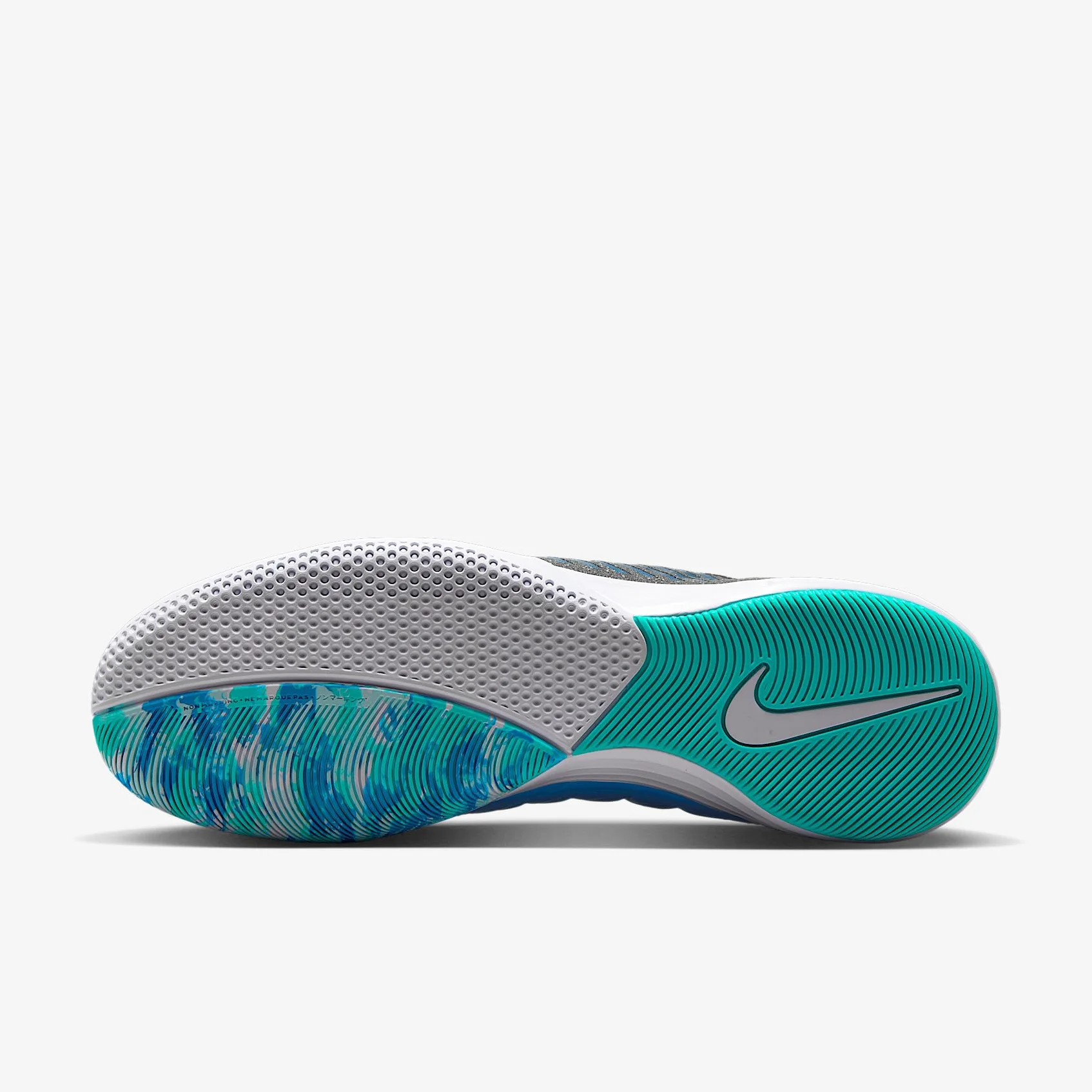 Nike Lunargato II Scarpe da Calcio Basse Interni Argento Metallizzato Blu Nettuno Nero