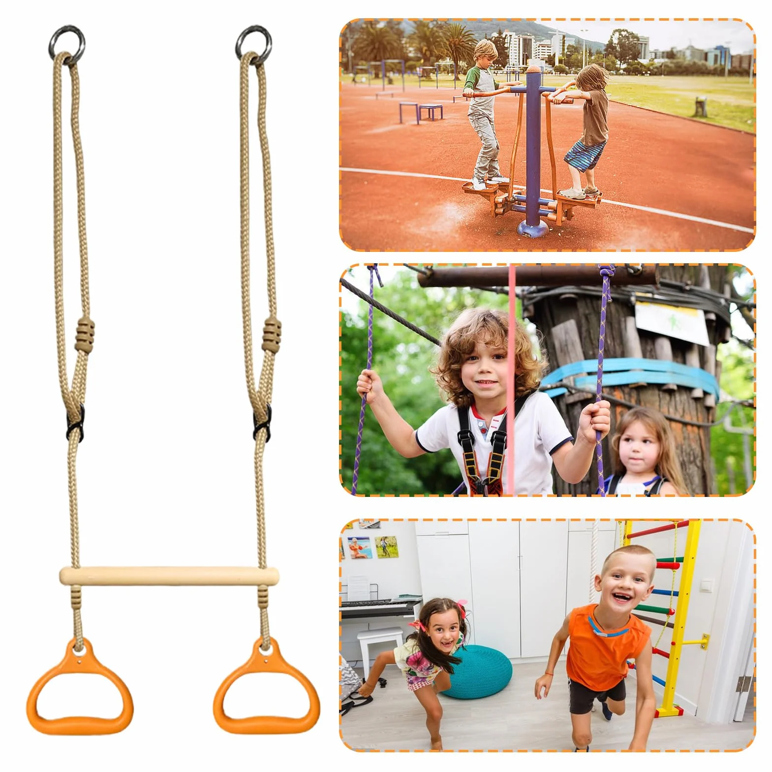 Barra di trapezio ergonomica per esterni giardino parco giochi adulti