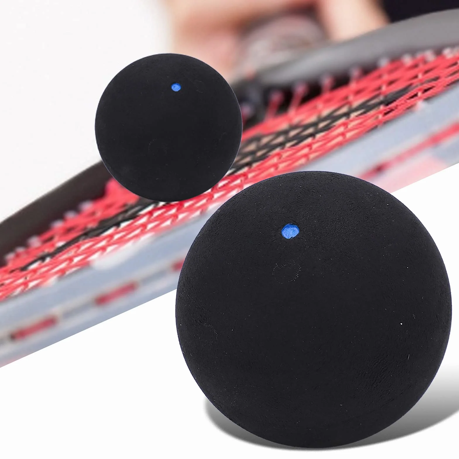 Akozon Palla da Squash 37 Mm Gomma Allenamento Competizione Principianti