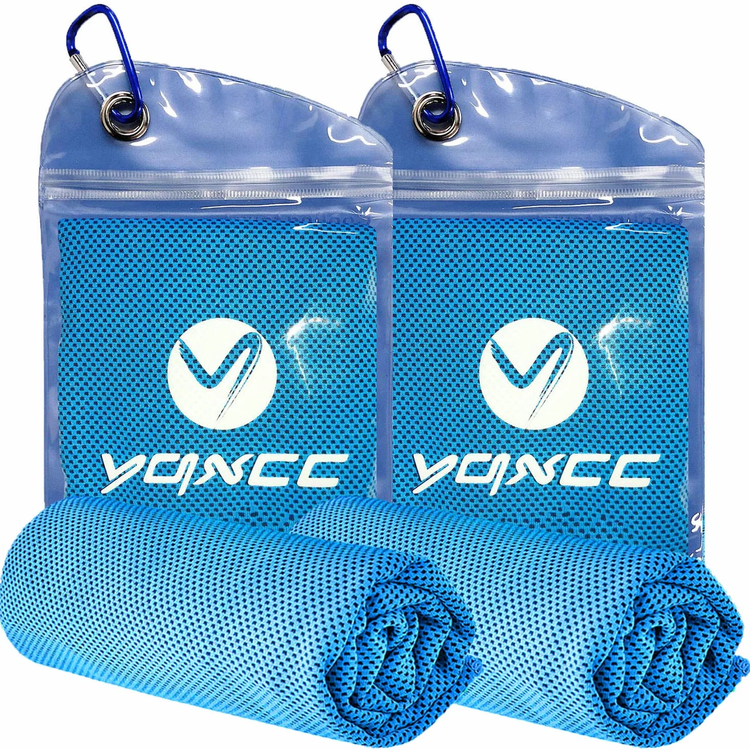 YQXCC 2 Asciugamano Raffreddamento (120 x 30 cm), Asciugamano da ghiaccio, Asciugamano in microfibra per sollievo dal raffreddamento istantaneo per Yoga Golf Palestra Campeggio