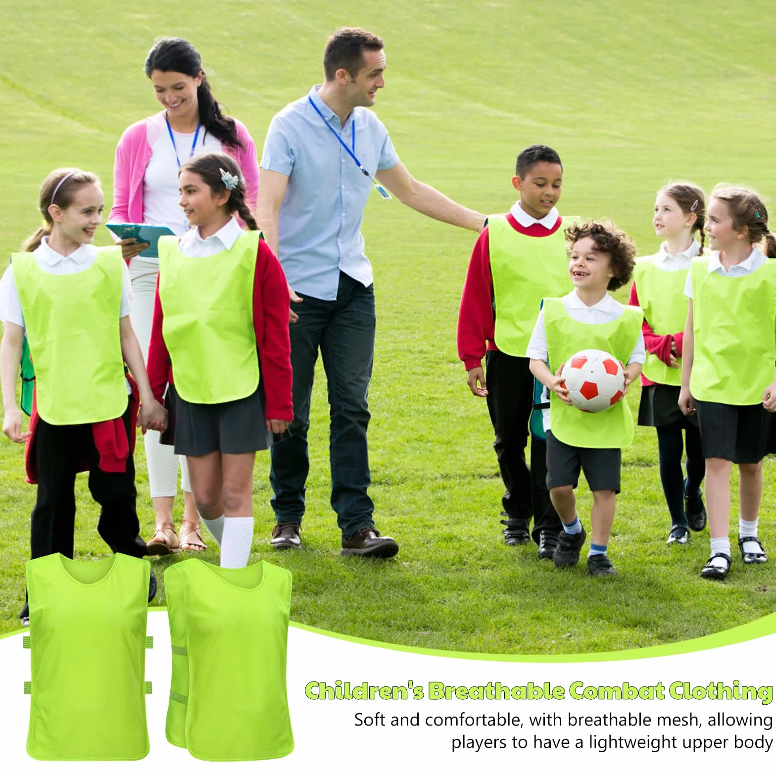 Pettorine Calcio Bambini 6 Pezzi Gilet da Allenamento Sports Bibs