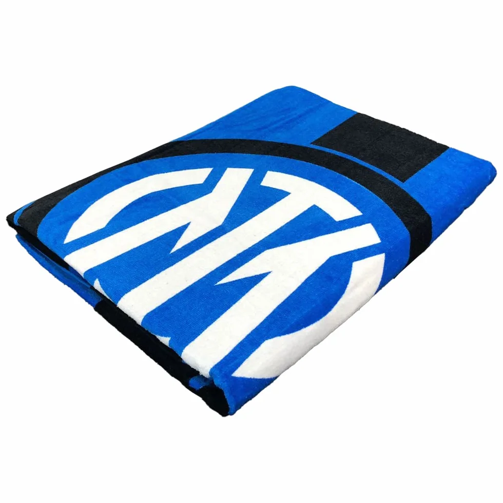 Inter Telo Mare in Spugna 90X170 100% Cotone Grafica Nerazzurra