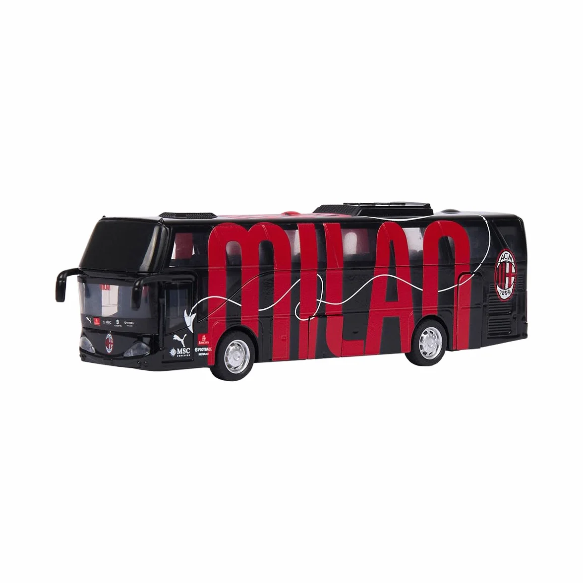 A.C. Milan - Mini Bus Milan, Prodotto Ufficiale, Nero-Rosso, 0
