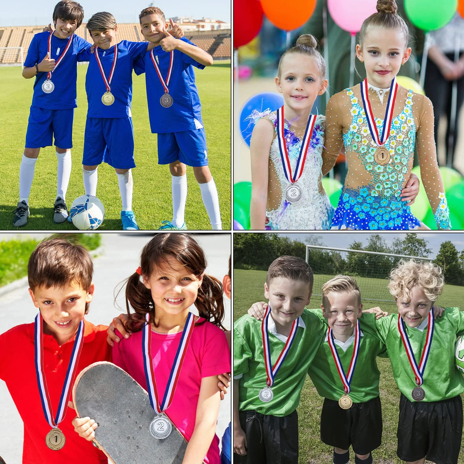 GOLDGE 3 Medaglie Oro Argento Bronzo per Bambini Giochi Sport Premi Concorso