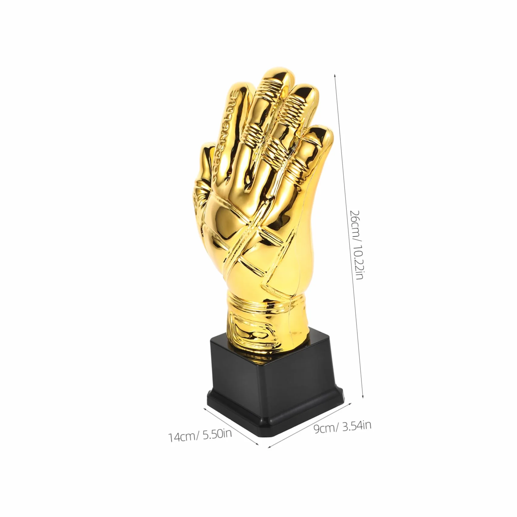Guanto d'oro Calcio Portiere Plastica Premio Decorativo Competizioni Scolastiche