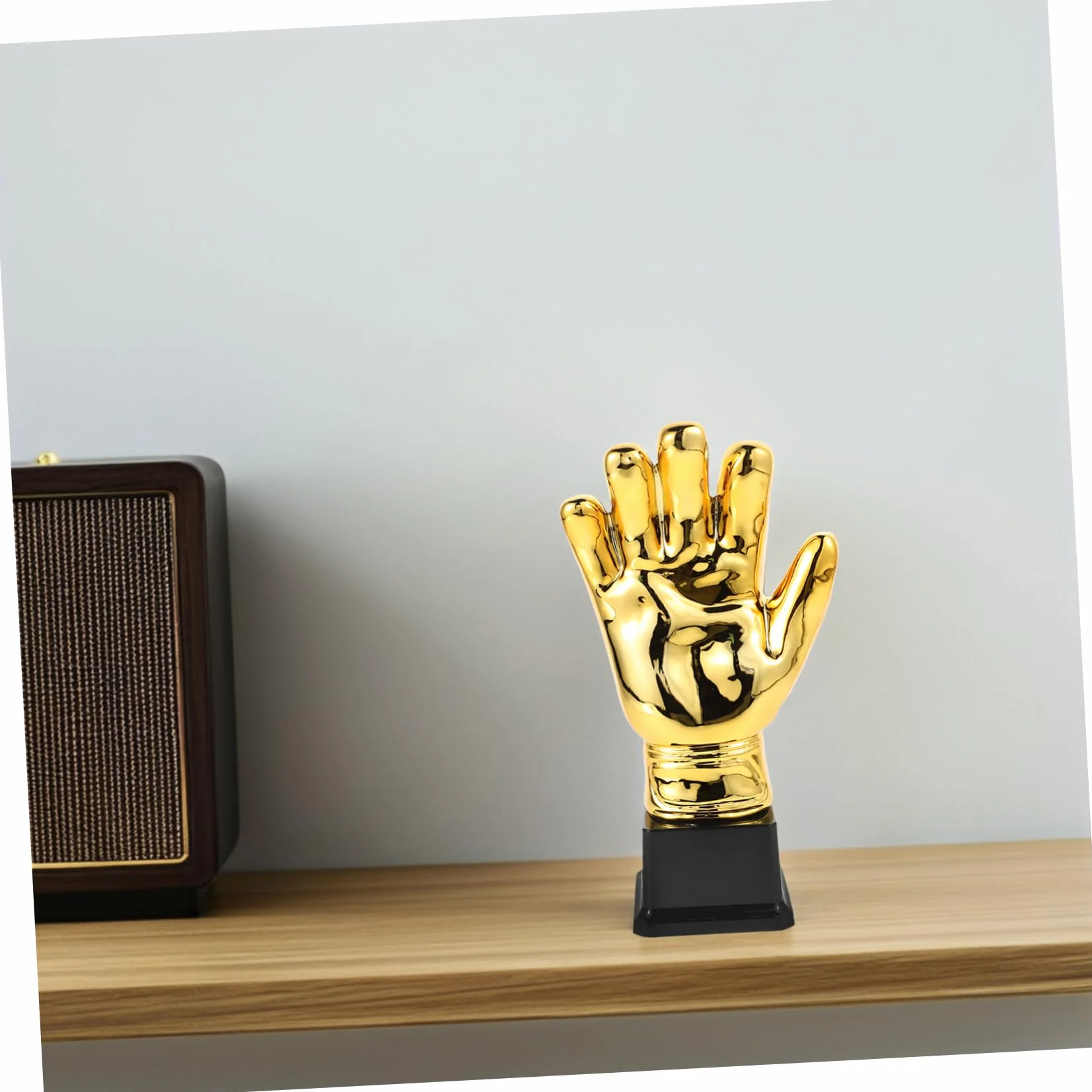 Guanto d'oro Calcio Portiere Plastica Premio Decorativo Competizioni Scolastiche