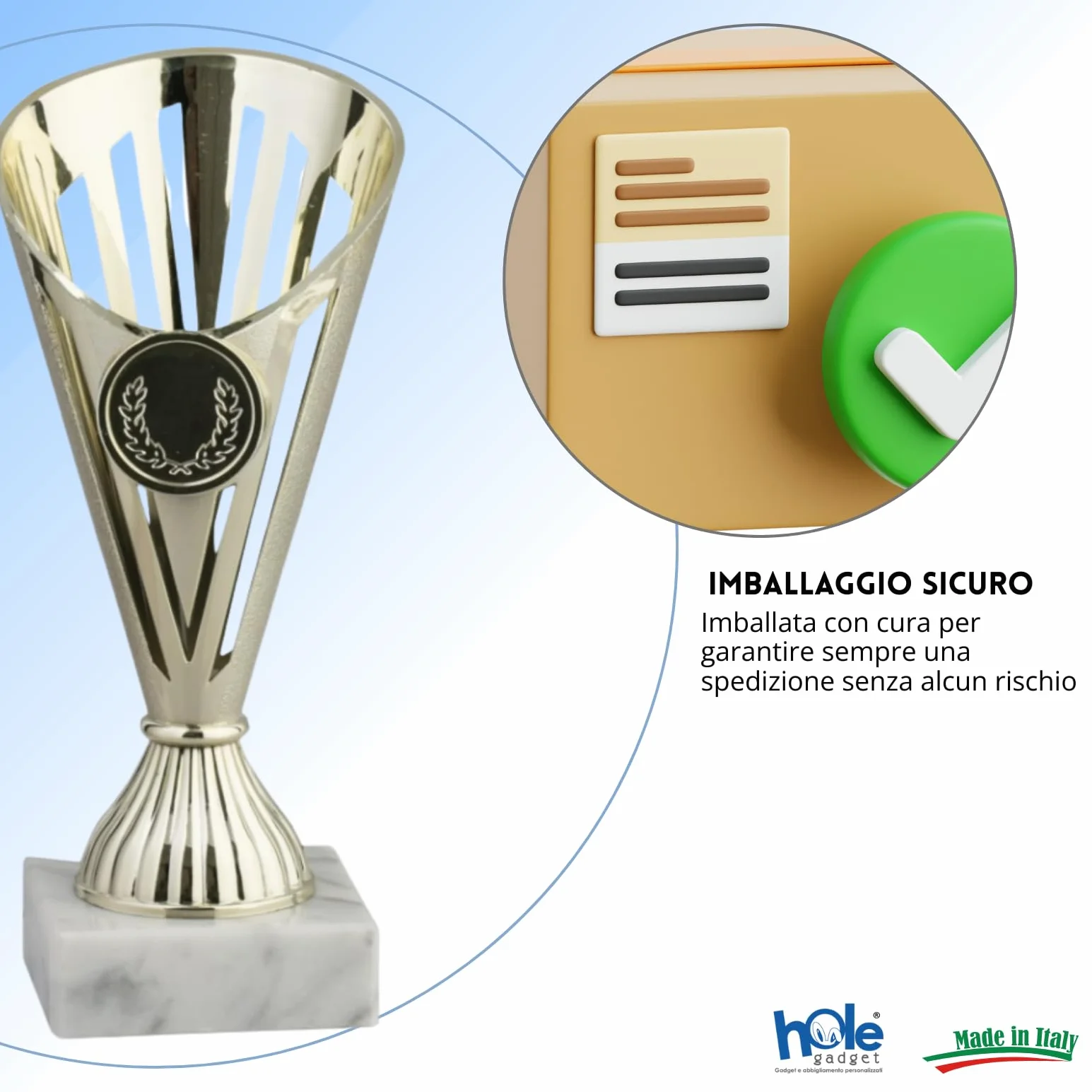 Coppa Trofeo Personalizzabile per Eventi Sportivi Calcio Fantacalcio Basket Padel con Targhetta
