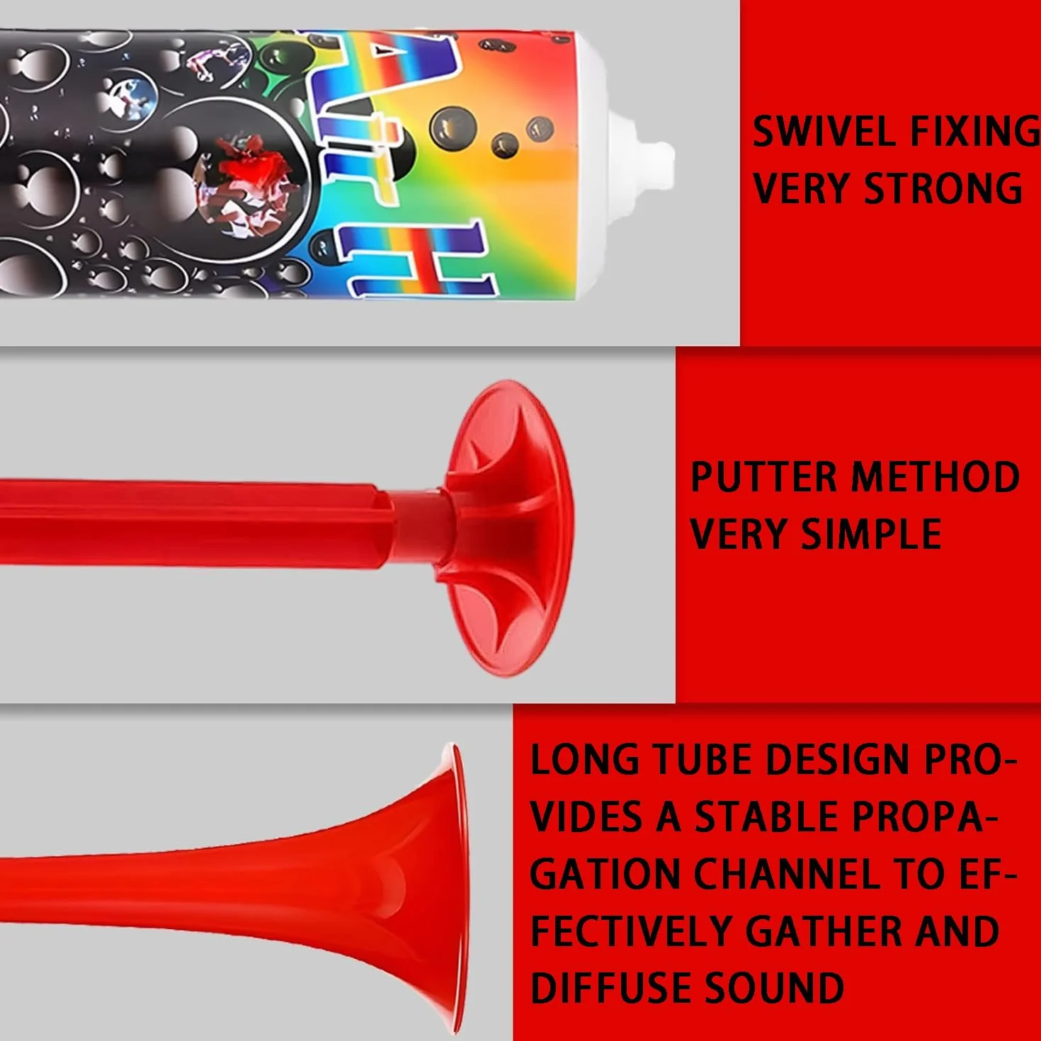 2 Pezzi Air Horn Tromba Ad Aria Compressa, Tromba a Gas, Tromba d'Aria Da Stadio, Tromba d'Aria per Il Calcio, Ideale per Eventi Sportivi, Feste, Attività All'Aperto e Segnalazioni Di Emergenza