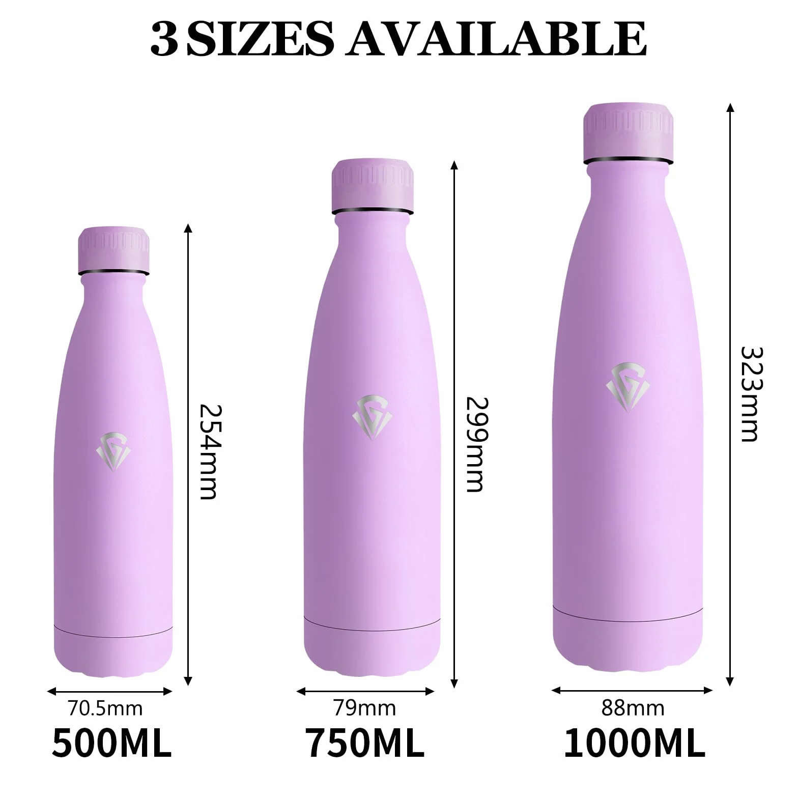 Borraccia Termica 500ml Isolato Sottovuoto Acciaio Inox Senza BPA Riutilizzabile per Campeggio Ciclismo