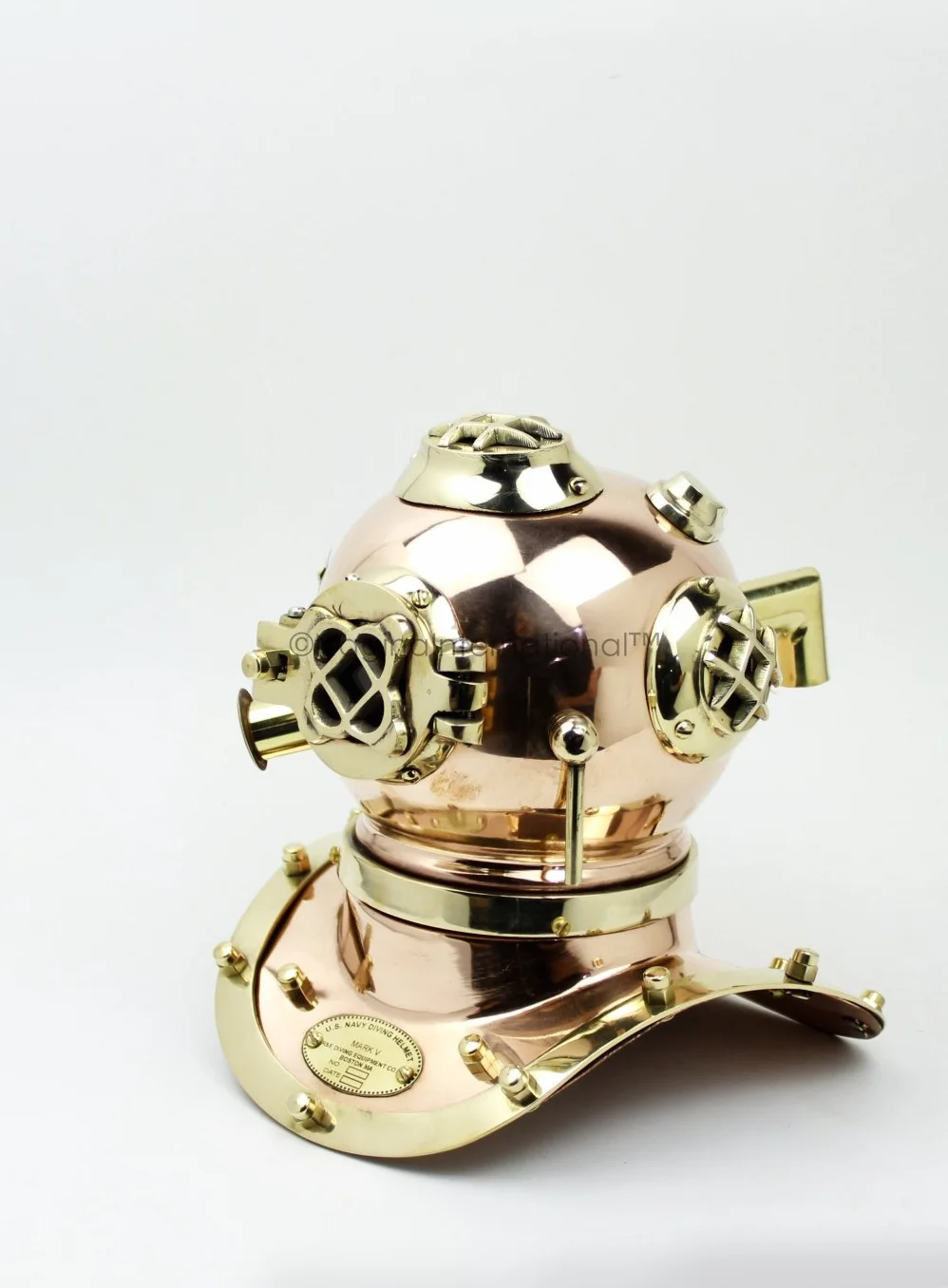 Casco da sub nautico realizzato in ottone ramato da 9" | Decorazioni e regali per la casa marittima | Nagina International