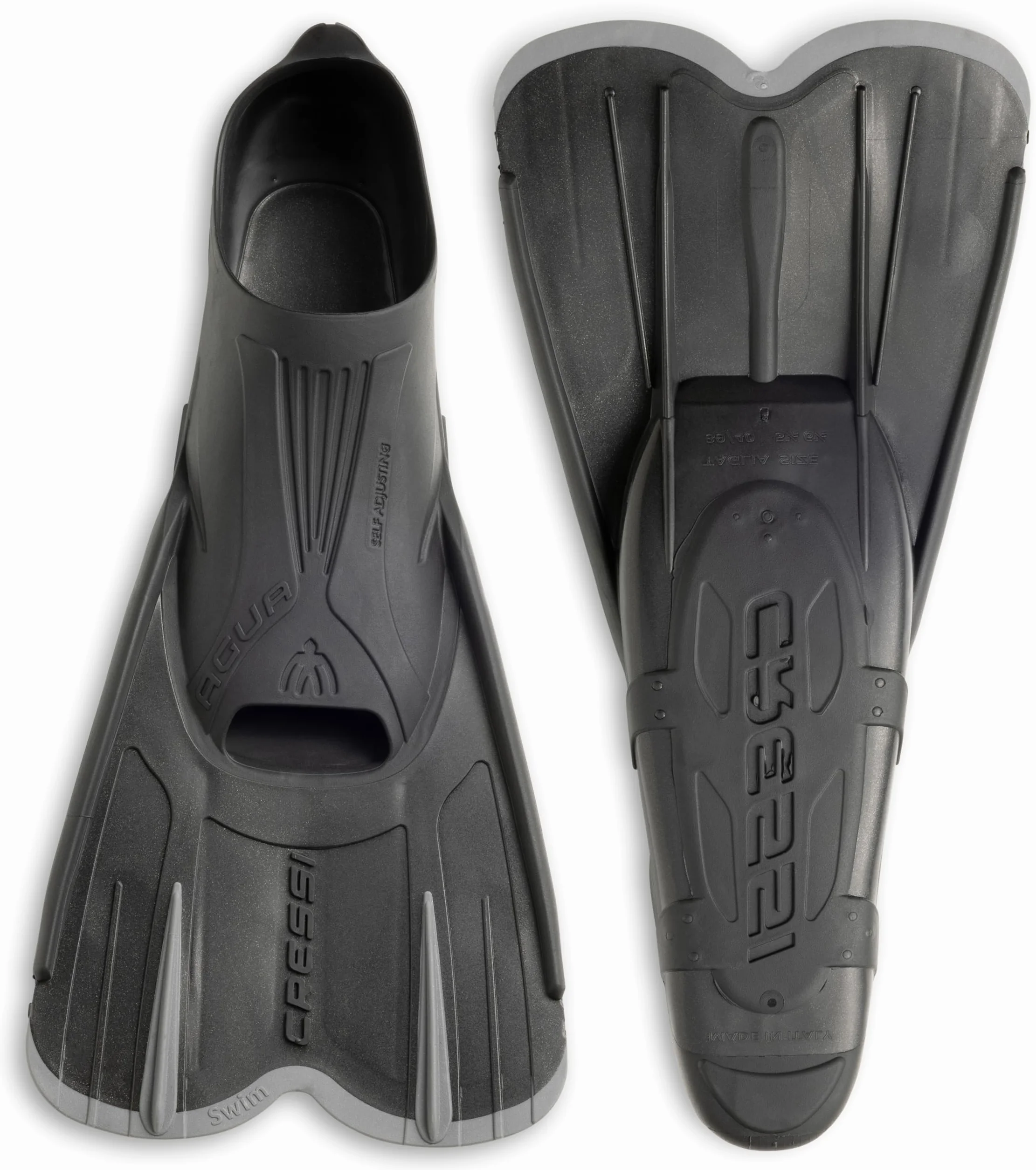 CRESSI Agua Short Pinne Corte a Scarpetta Autoregolante, Leggere per Nuoto e Allenamento, Lama Reattiva in Tecnopolimero, Comfort Elevato per Piscina, Mare, Snorkeling e Viaggi