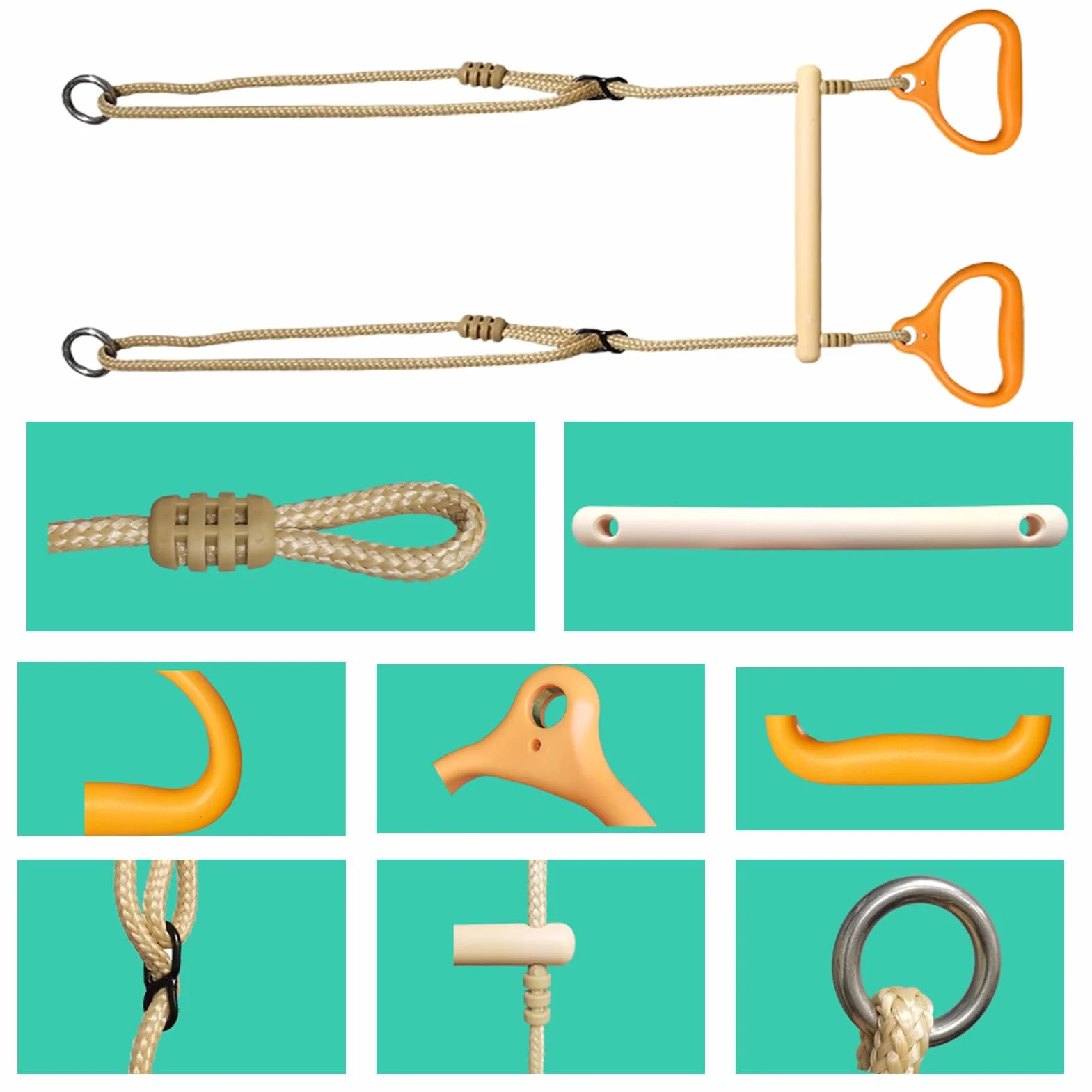 Barra di trapezio ergonomica per esterni giardino parco giochi adulti