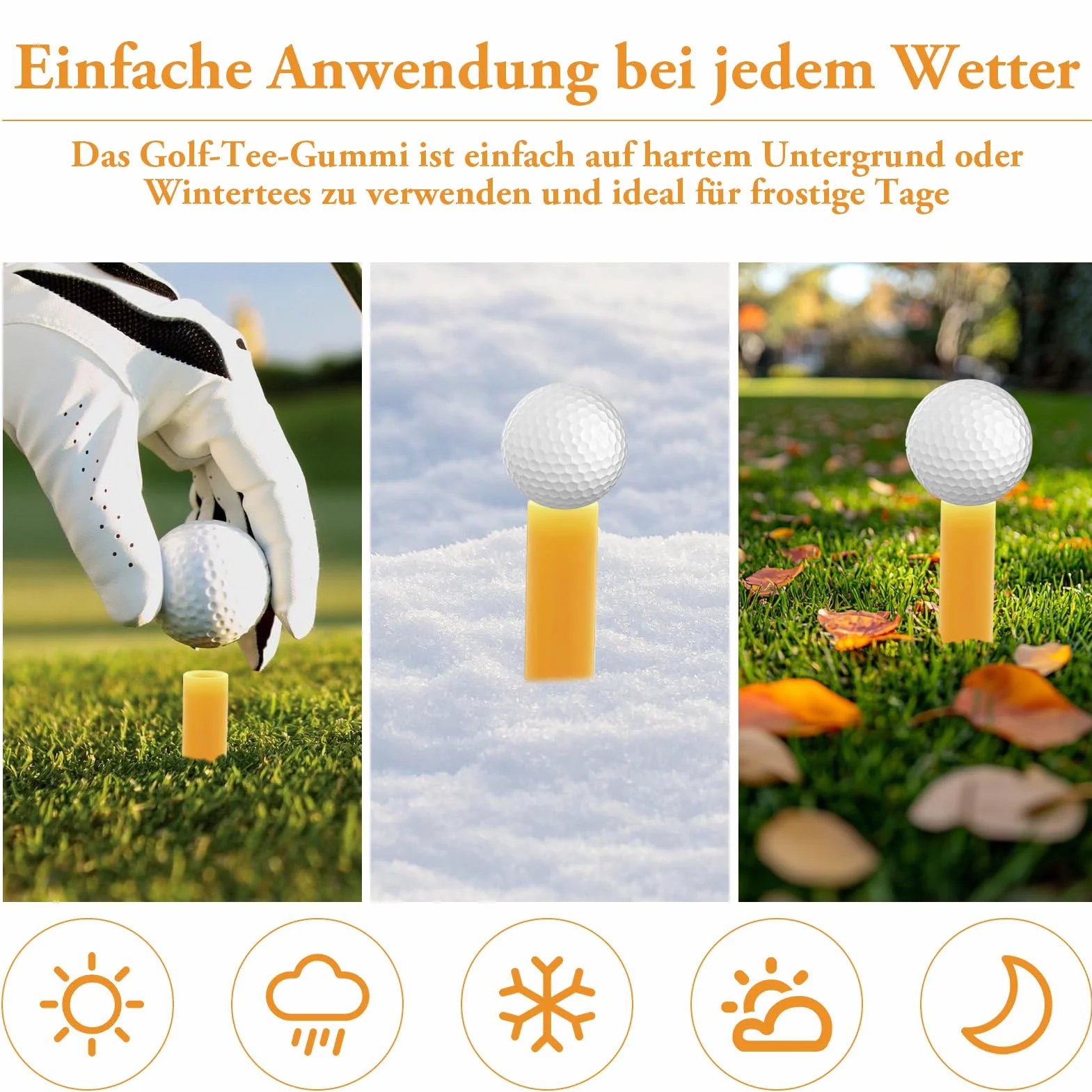 8 Pezzi Tee Golf in Gomma,Tee Gomma da Tappetino per Driving Range,Adatti per Interni ed Esterni, Diverse Misure 35 mm/42 mm/54 mm/60 mm/65 mm/70 mm/75 mm/80 mm