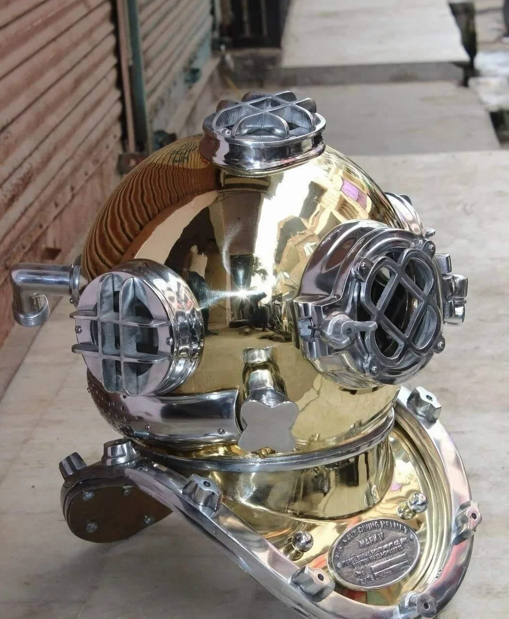 45,7 cm Ottone Scuba Diving Divers Casco Mark V US Navy Vintage Replica Décor