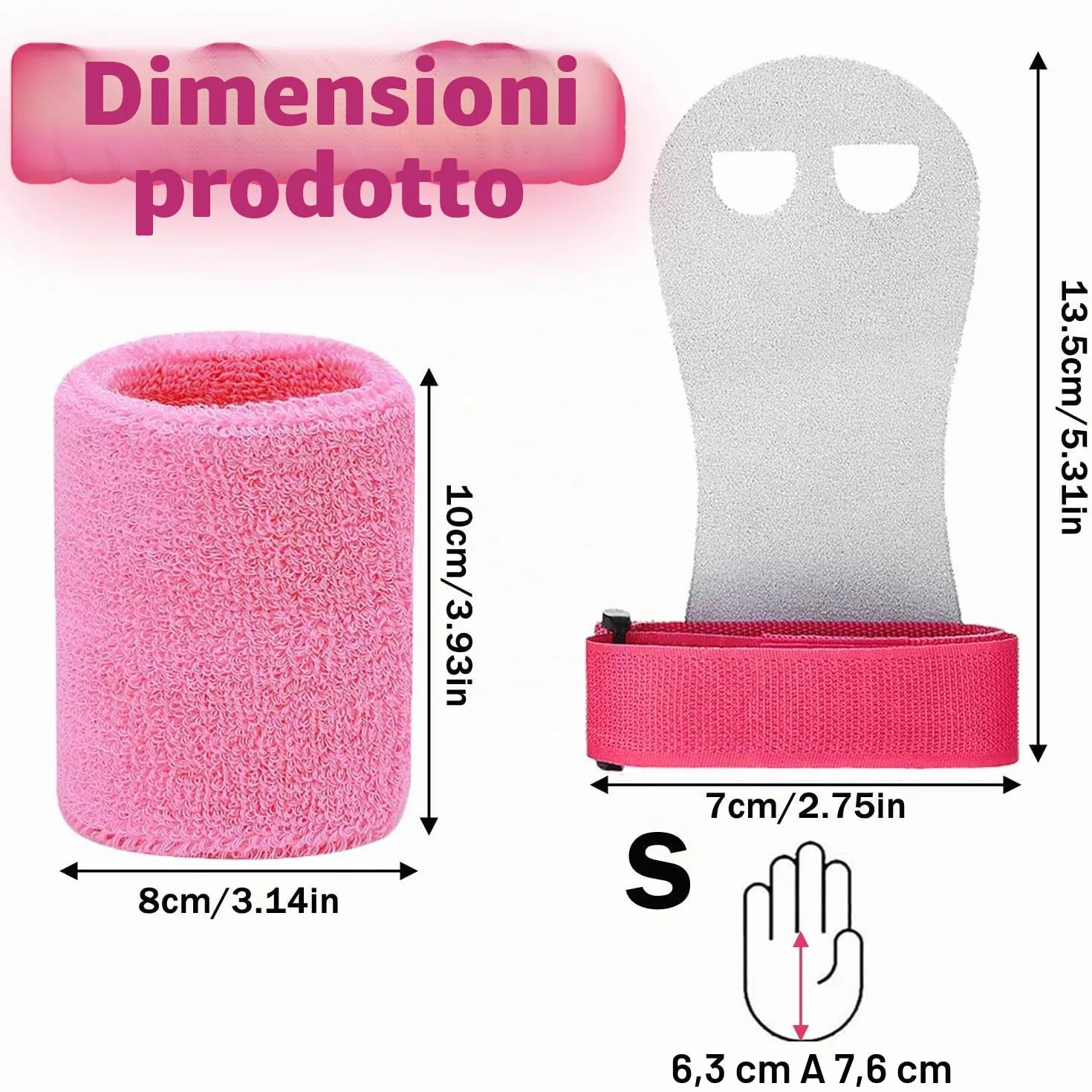 Cinturini da Polso con Presa per Ginnastica Sportiva, Protezione del Polso per Sollevamento Pesi per Ragazze Bambini (Rosa)