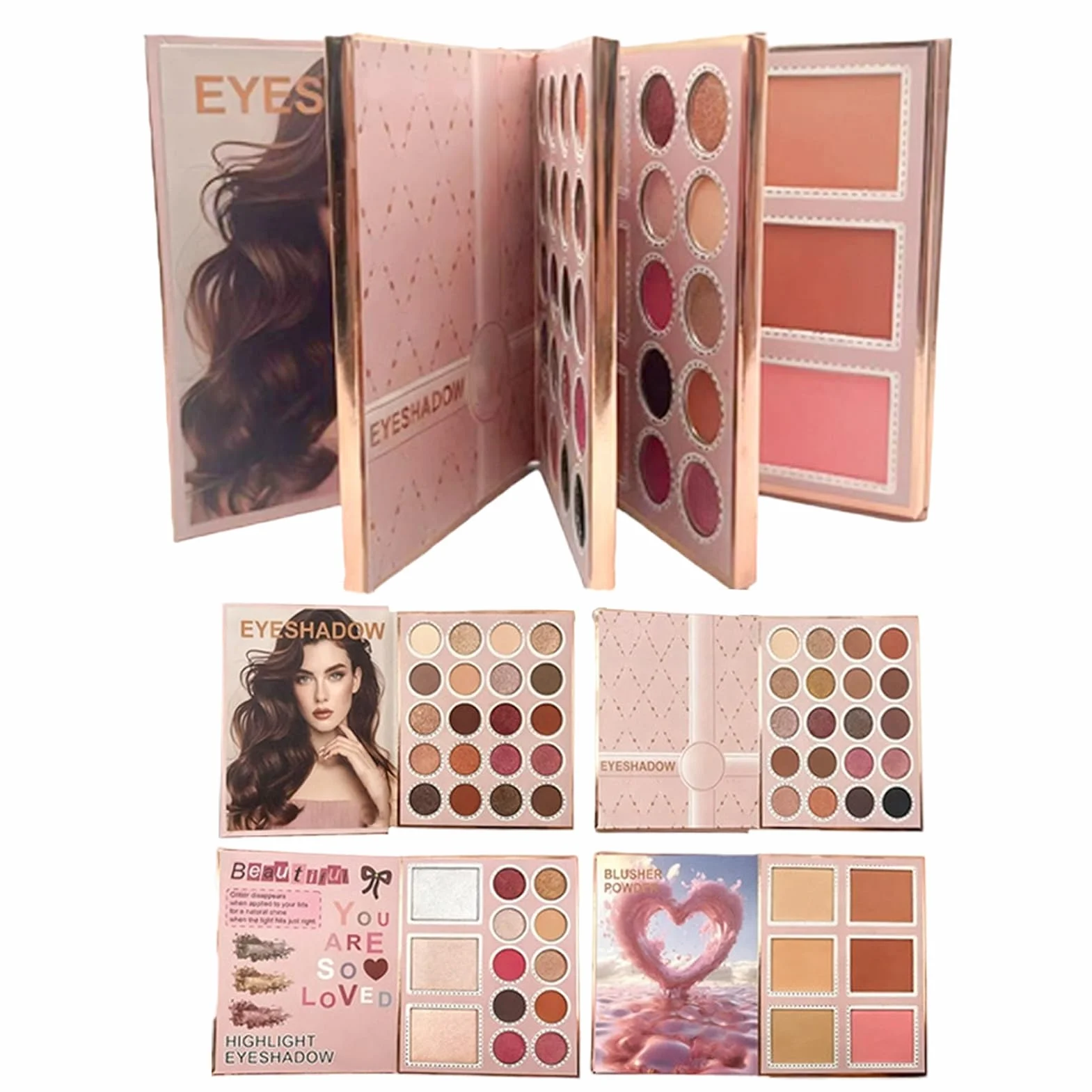 Libro Palette Per Trucco Multifunzionale Illuminante Viso A Lunga Durata
