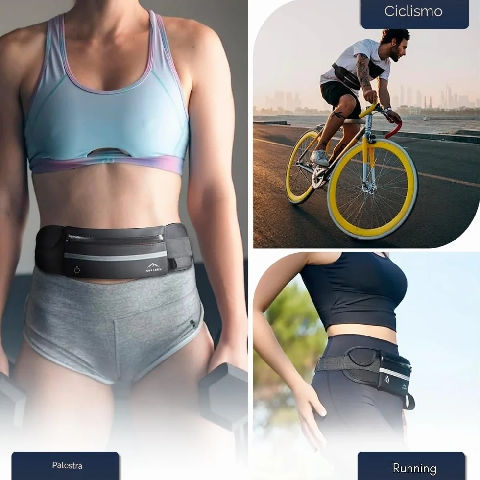 Marsupio Running Impermeabile Uomo Donna per Corsa Sport Trekking Fitness