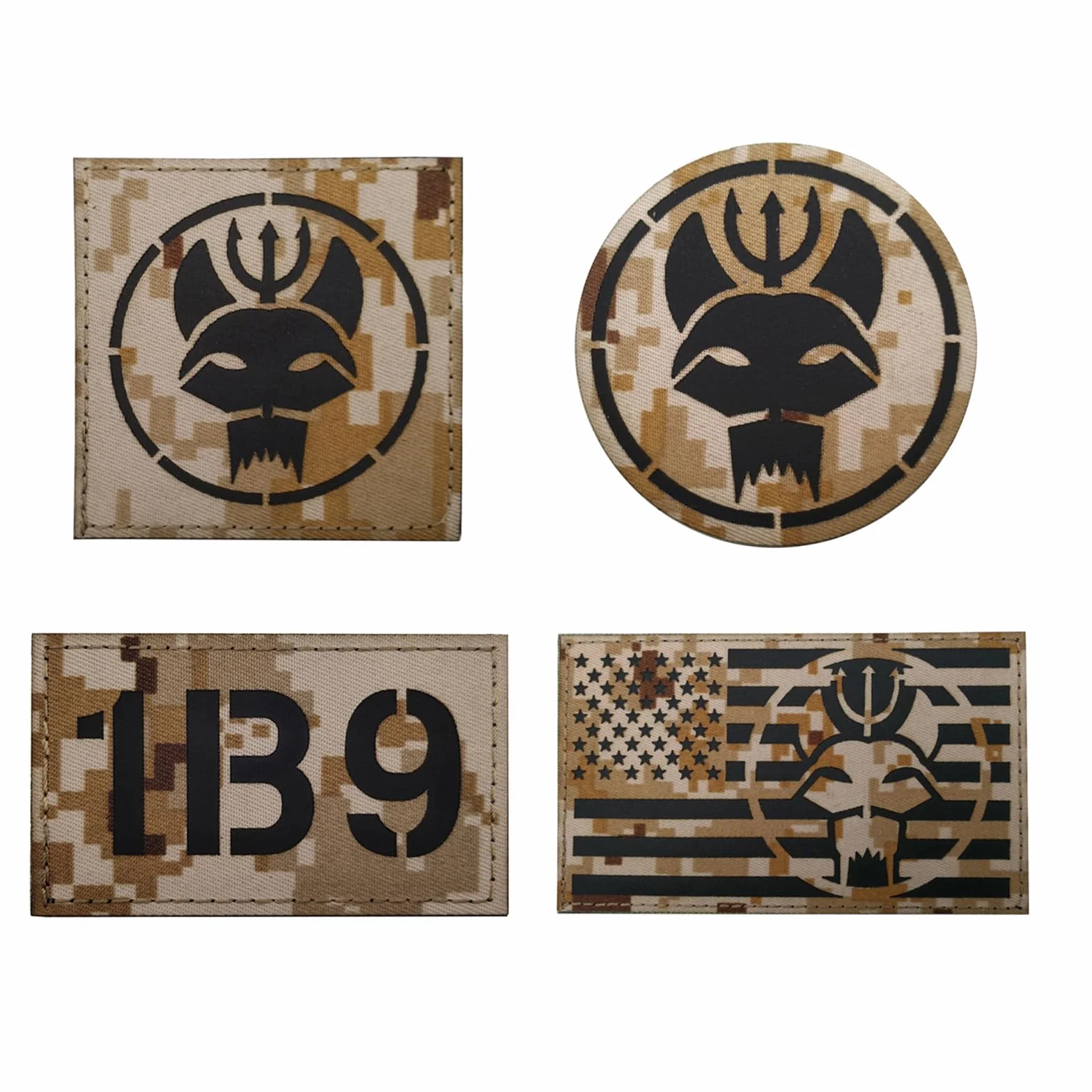 Patch tattica Seal Team Series, patch tattiche militari dell'esercito con chiusura a strappo, patch adesive in tessuto per distintivi (As shown,6)