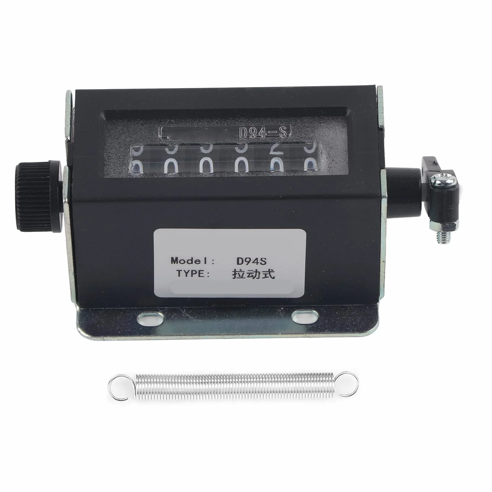 Contatore Contapersone Manuale Meccanico Metallo 6 Cifre Portatile 0-999999 Tipo Pull 88g