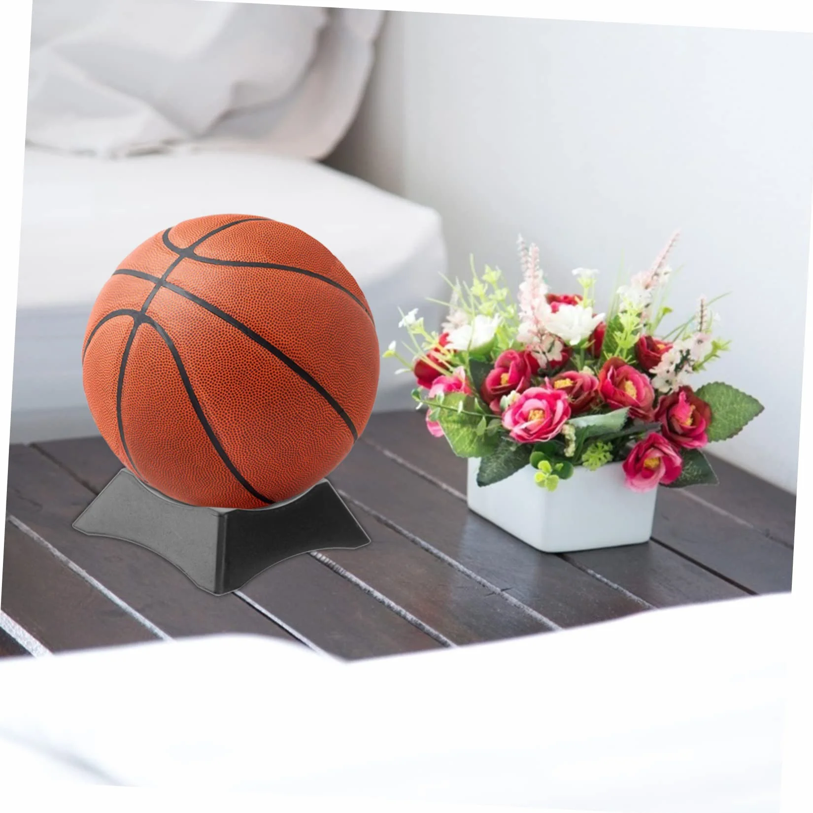 Anneome Supporto Esposizione Palla Calcio Basket Plastica Base Stabile Nero 9 Pezzi Allenamento