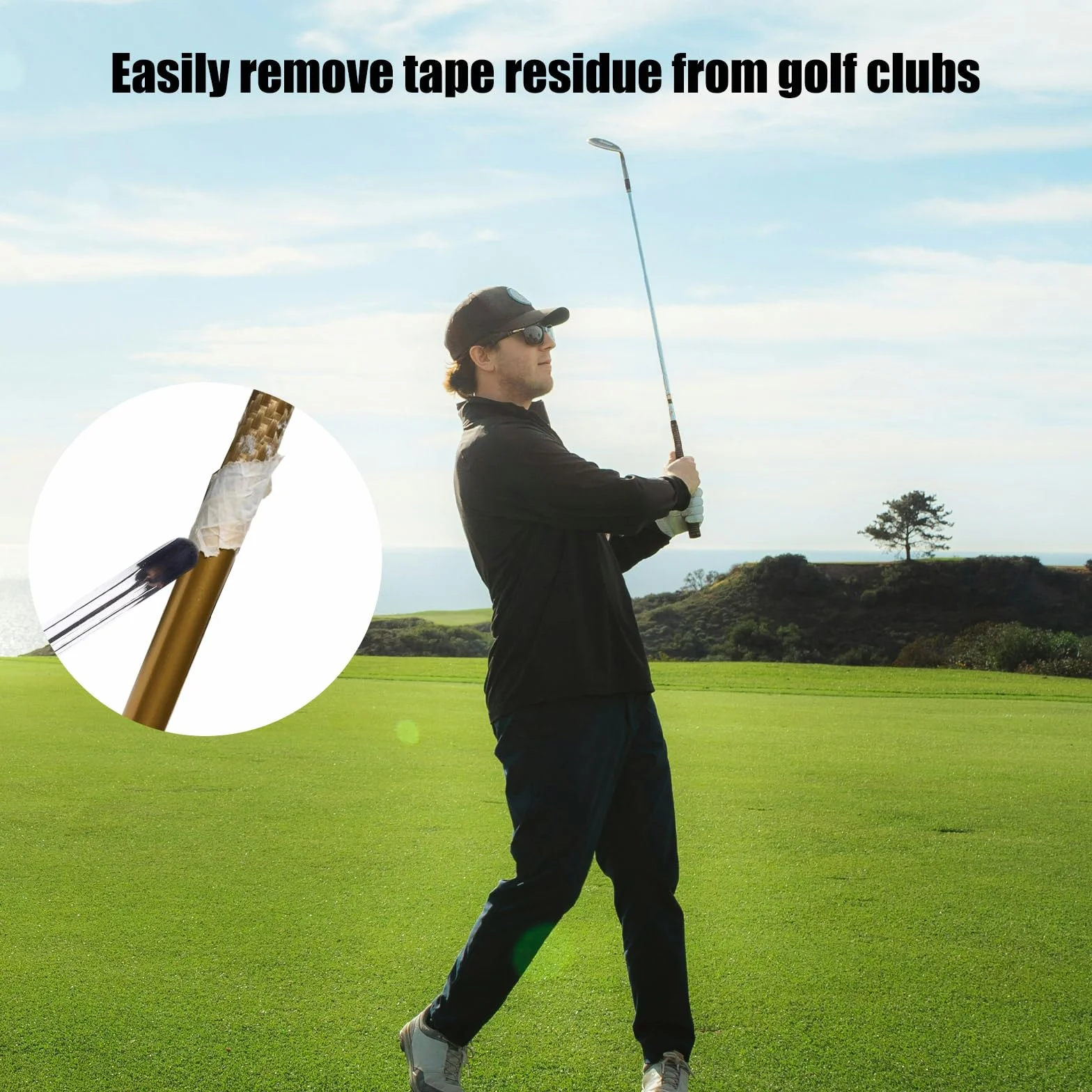Gosknor Strumento Rimozione Impugnatura Golf Nastro Adesivo Scanalatura V Riparazione Durevole Accessori