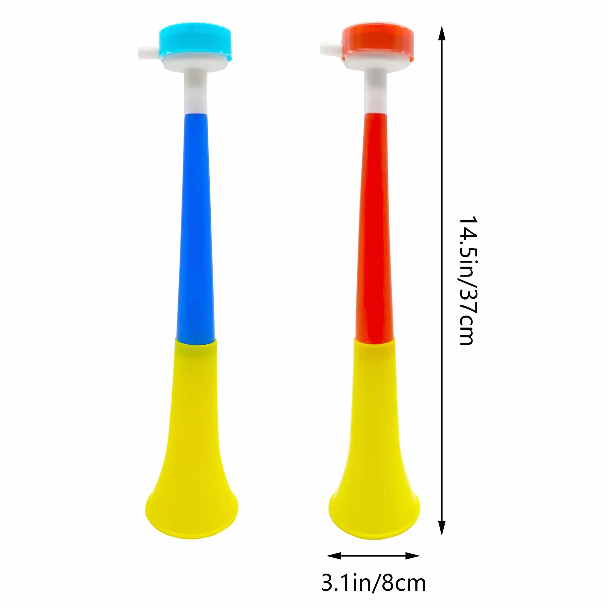 Vuvuzela Tröte Fanfara Calcio Tromba Plastica Molto Forte Krachmacher Horn Fan Stadio Partita Calcio 2 PCS