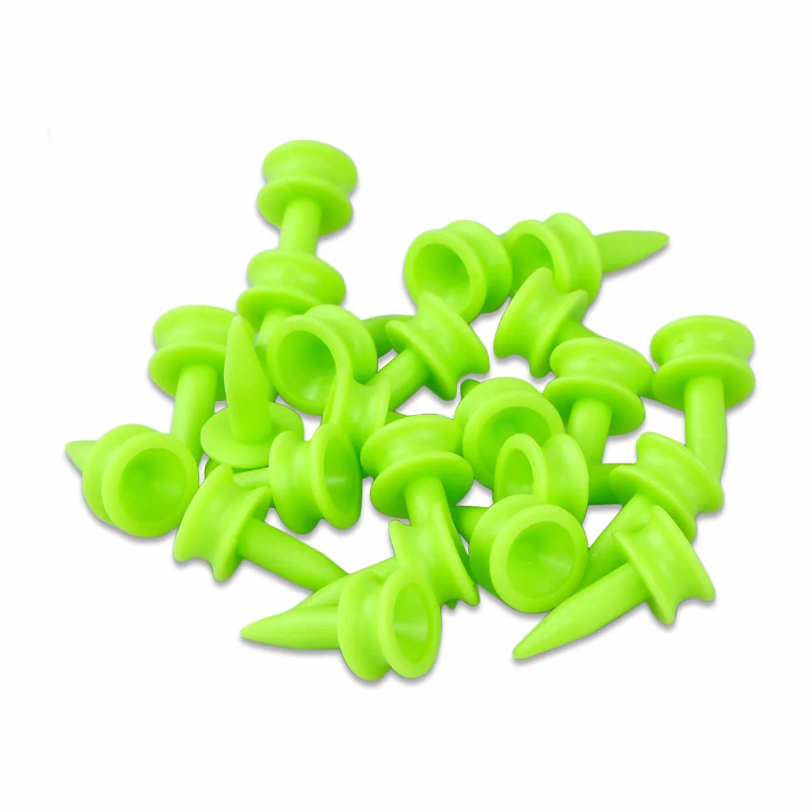 T da golf in plastica, 25 mm, colore: verde, 2,5 cm