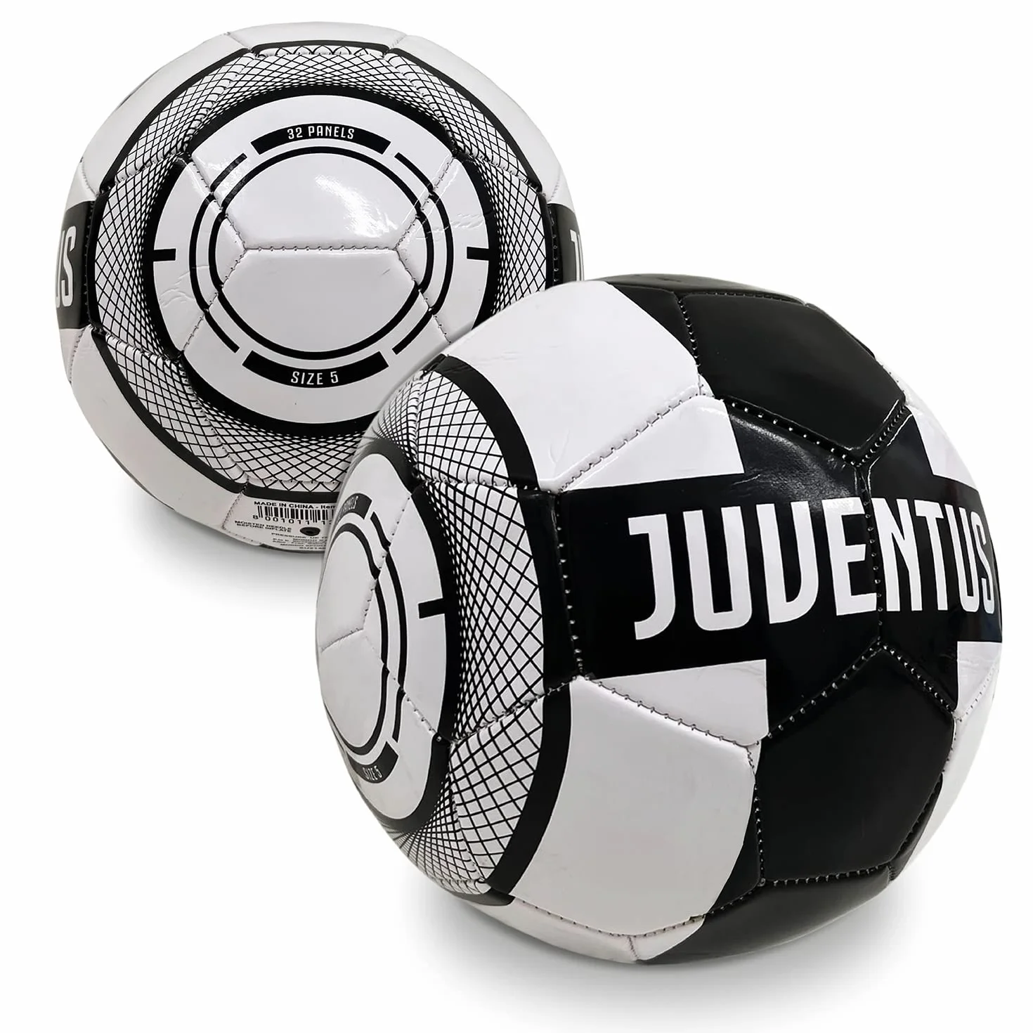 Pallone da Calcio Cucito F.C. JUVENTUS PRO misura 5 Bianco Nero