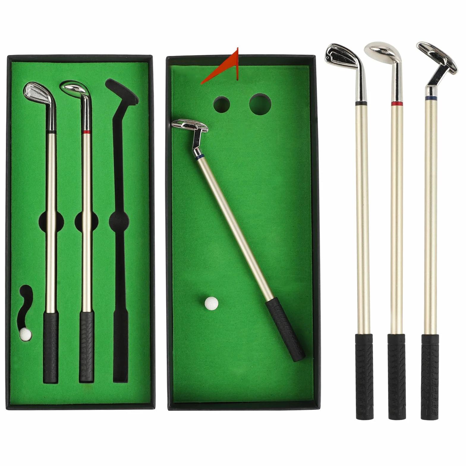 Golf Pen Set, 3 Mazza da Golf Penne Personalizzate, Regali Aziendali, Gadget Anti-Stress