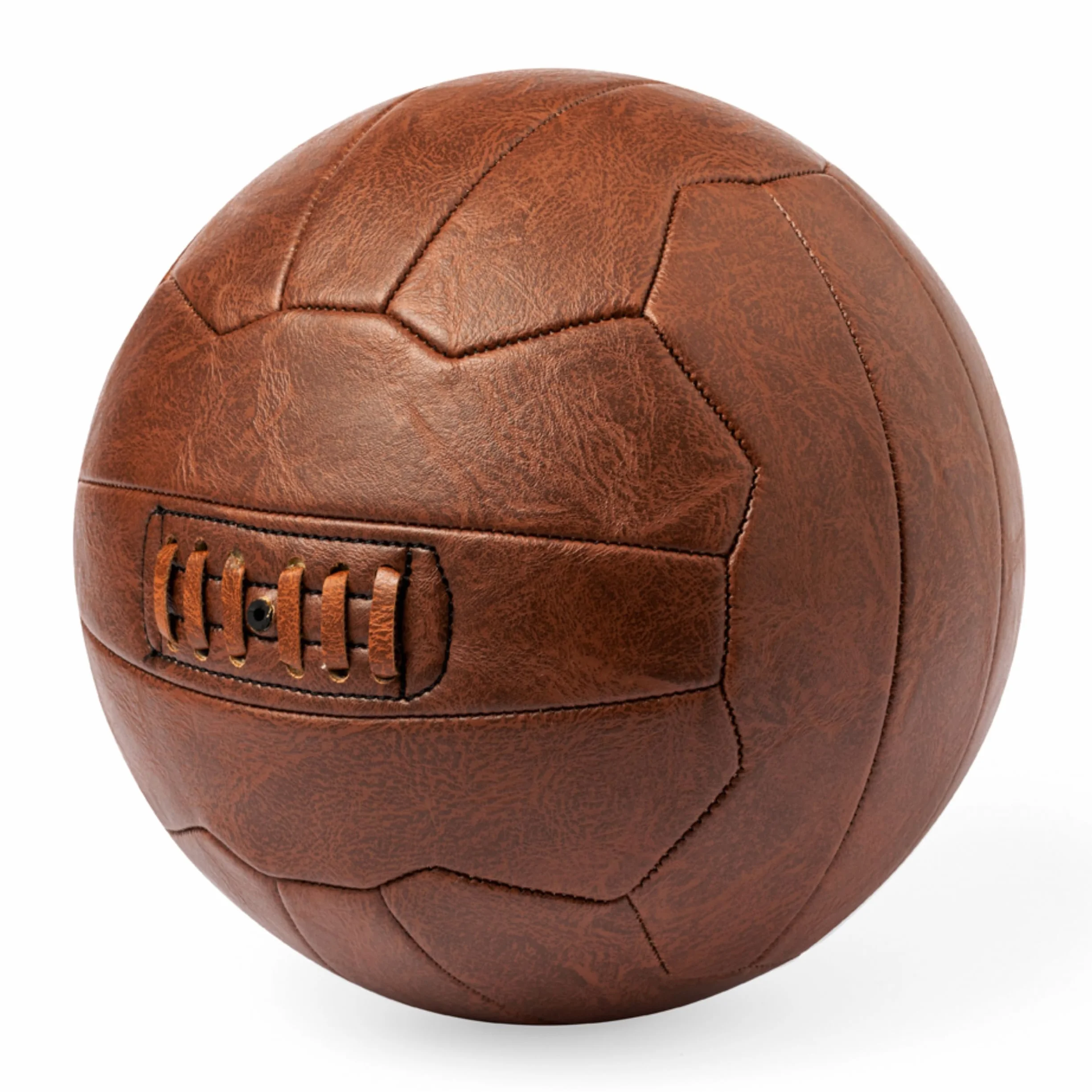 noTrash2003 Bern Style - Palla da calcio in stile vintage, per il tempo libero 1954, in pelle PU marrone, taglia 5