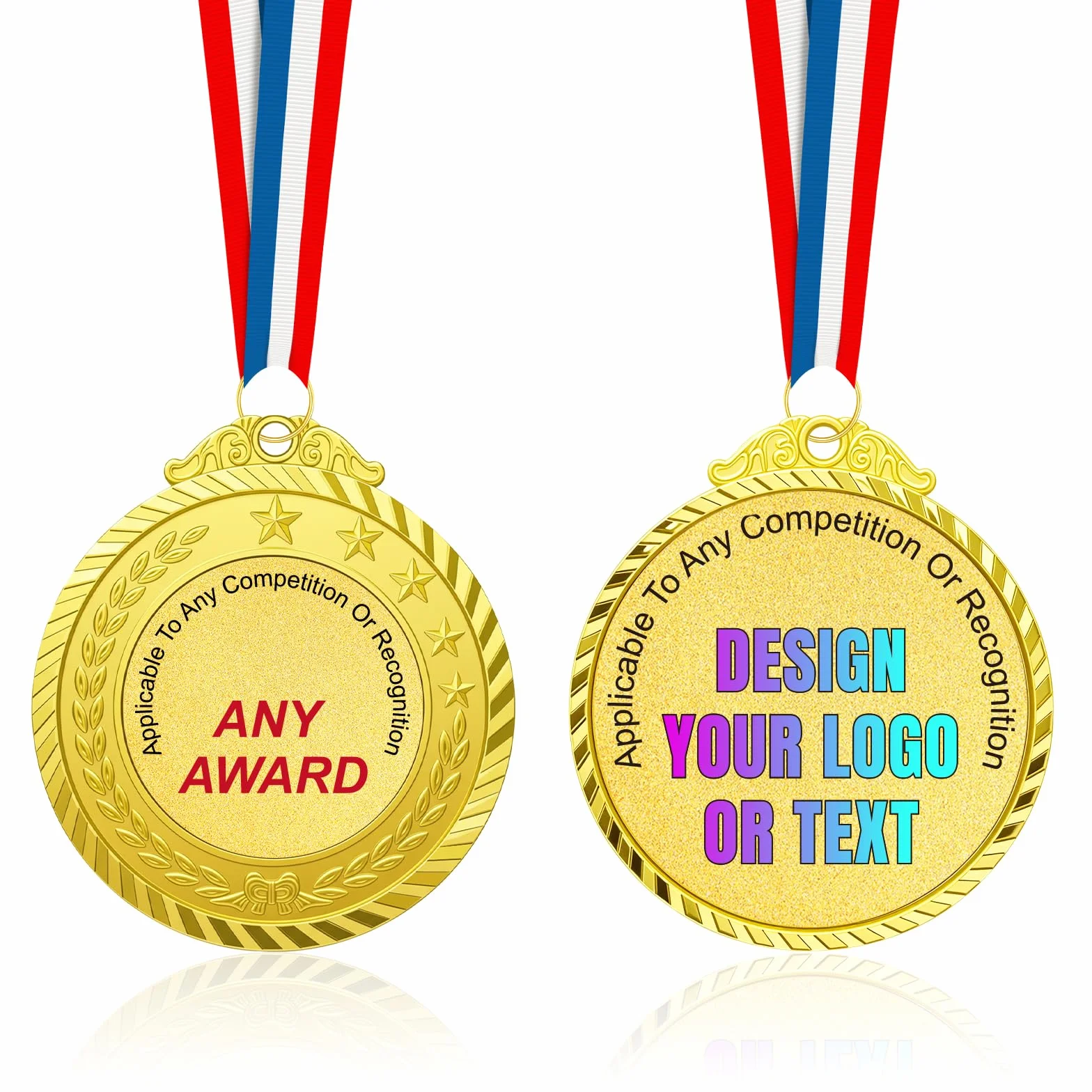 Medaglia Personalizzata con Testo o Logo su Fronte e Retro per Cerimonia di Premiazione