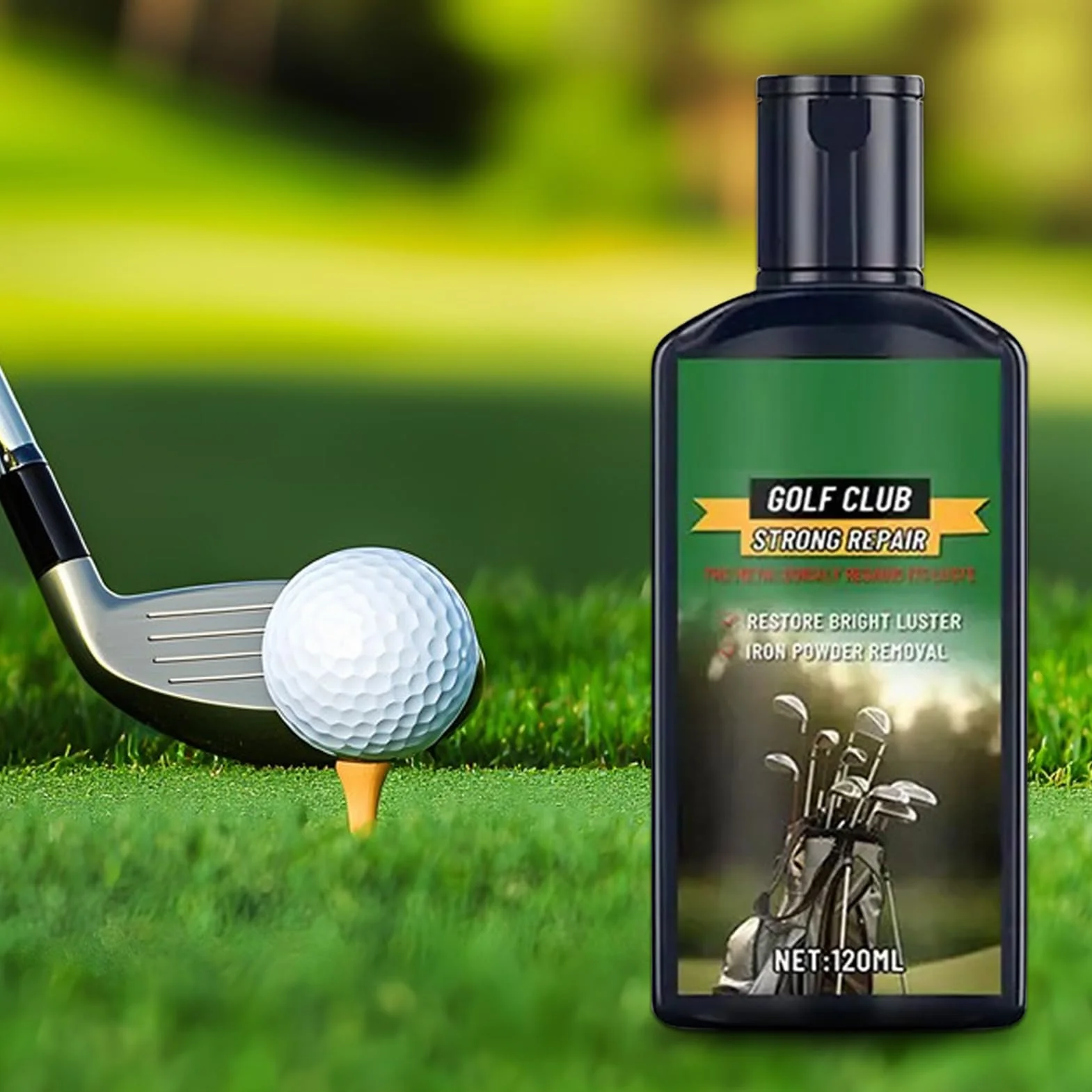 Kit Pulizia Mazze Golf Rimuovi Ruggine Pasta Rimozione Graffi 120ml Spugna Lucidatura Rame Metalli