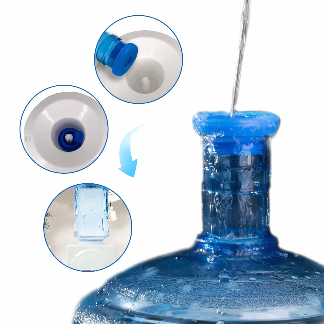 Tappi di Ricambio per Bottiglia d'Acqua in Silicone, Anti-fuoriuscita, 5 Galloni, Blu