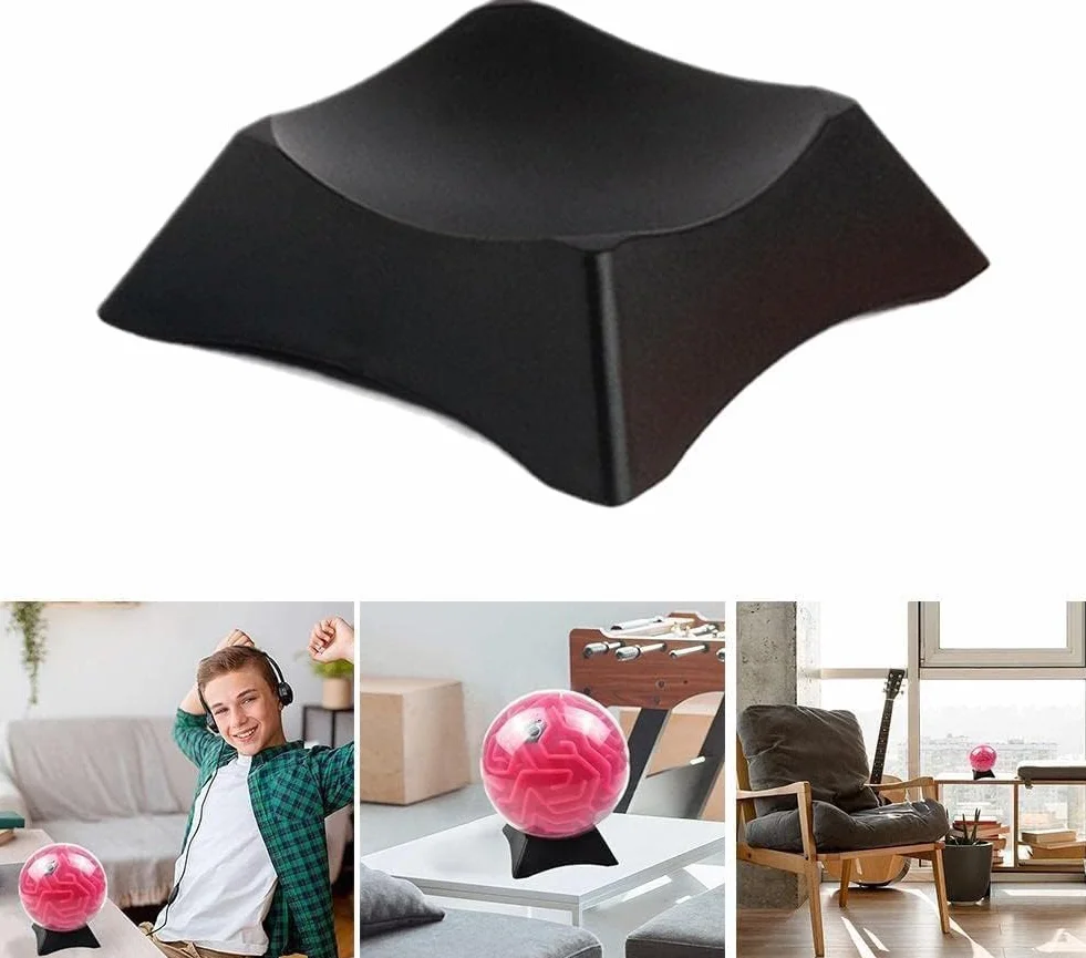 2 supporti per palloni, espositore, base per sedia per palla da ginnastica, espositore per palloni sportivi, espositore per calcio, stabilità per pallacanestro, calcio, pallavolo, cristallo
