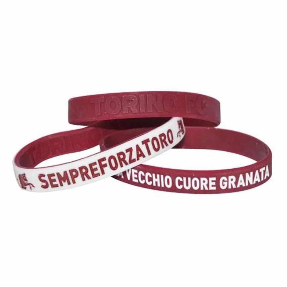Giemme Coppia Braccialetti Stemma Torino Toro Prodotto Ufficiale Granata Idea Regalo