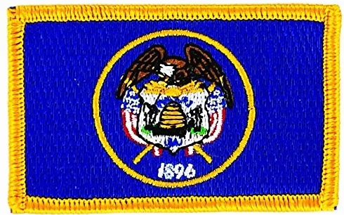 Toppa Ricamata Bandiera USA Utah thermocollant americain Stati Uniti