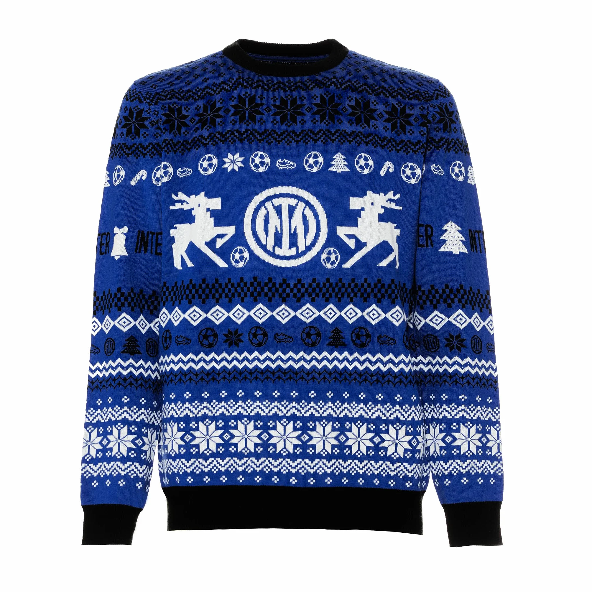 Inter Maglione Natalizio, Maglione Unisex - Adulto, Nerazzurro, XL